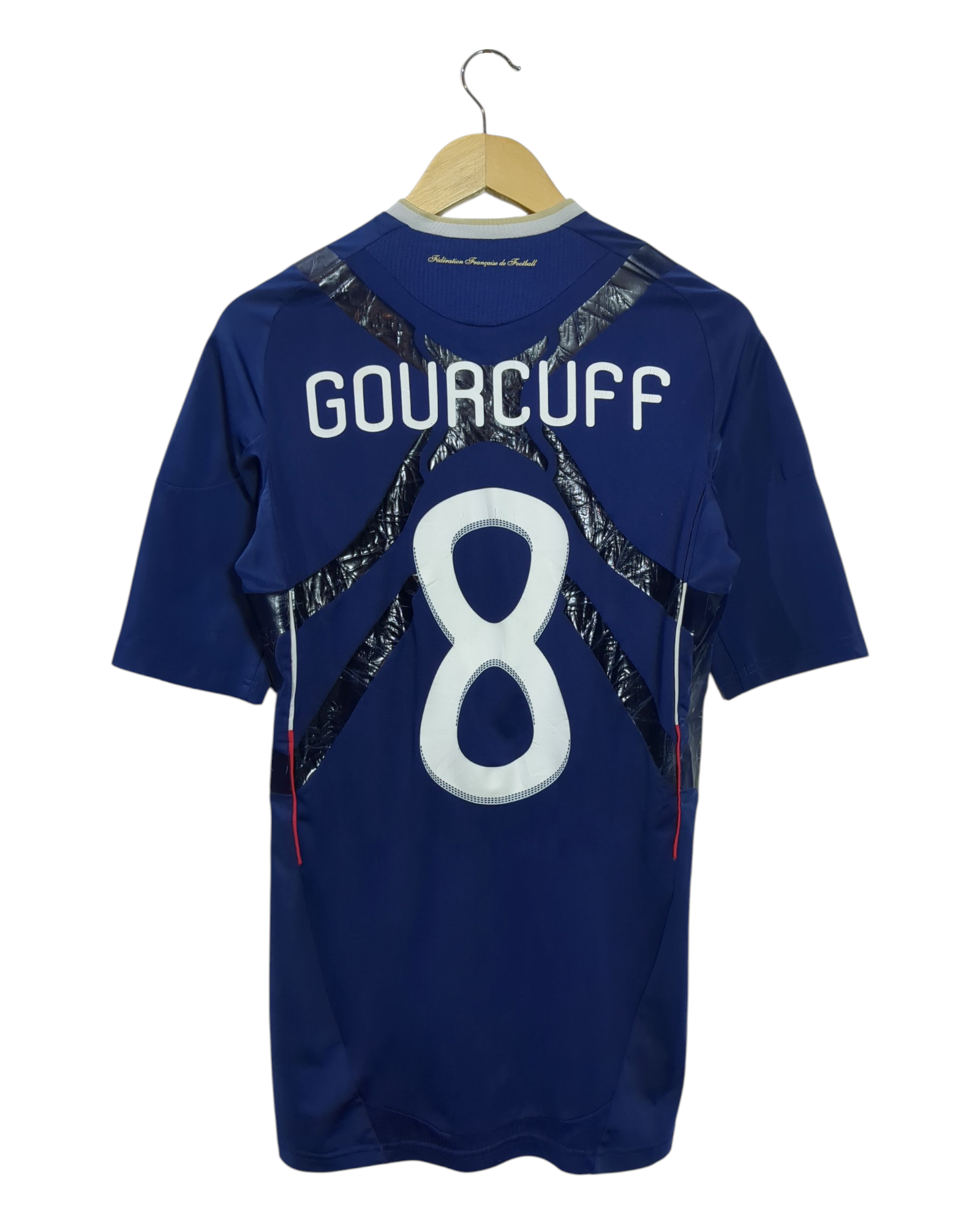 2009-10 France Adidas Player Issue Techfit Home Shirt #8 Gourcuff - (S)