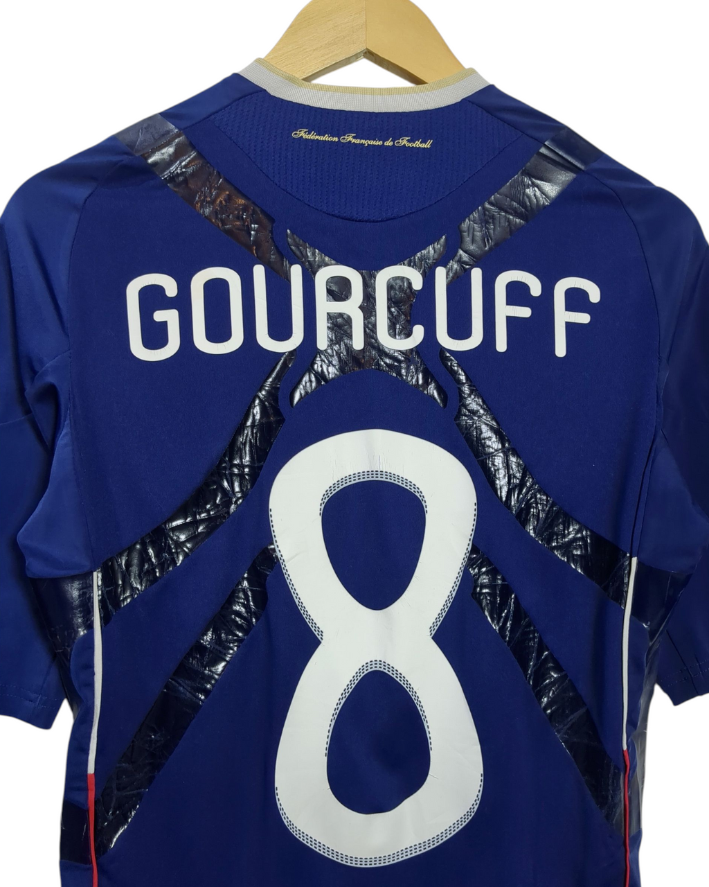2009-10 France Adidas Player Issue Techfit Home Shirt #8 Gourcuff - (S)