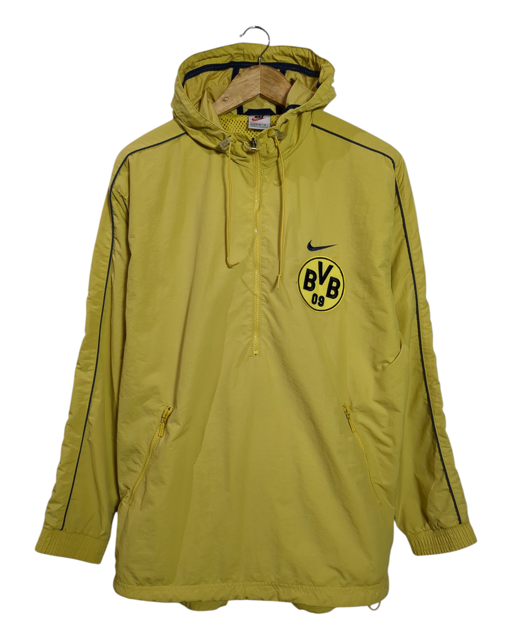 1997-98 Borussia Dortmund Nike 1/4 Zip Hooded Jacket - (XL)