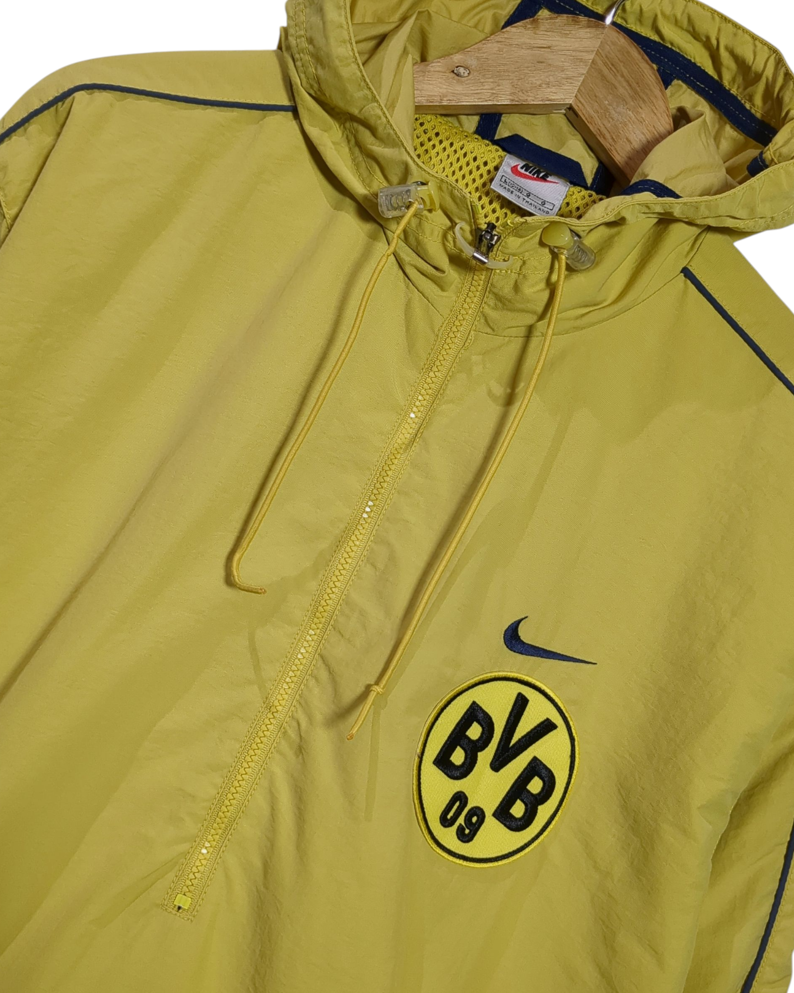 1997-98 Borussia Dortmund Nike 1/4 Zip Hooded Jacket - (XL)