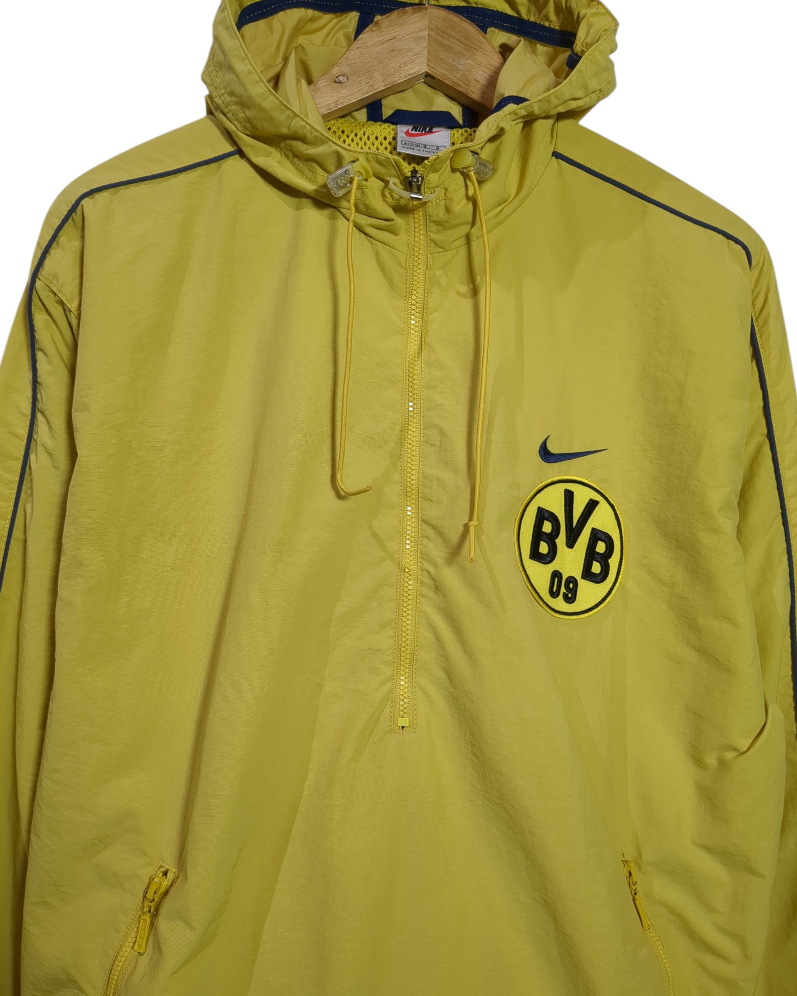 1997-98 Borussia Dortmund Nike 1/4 Zip Hooded Jacket - (XL)