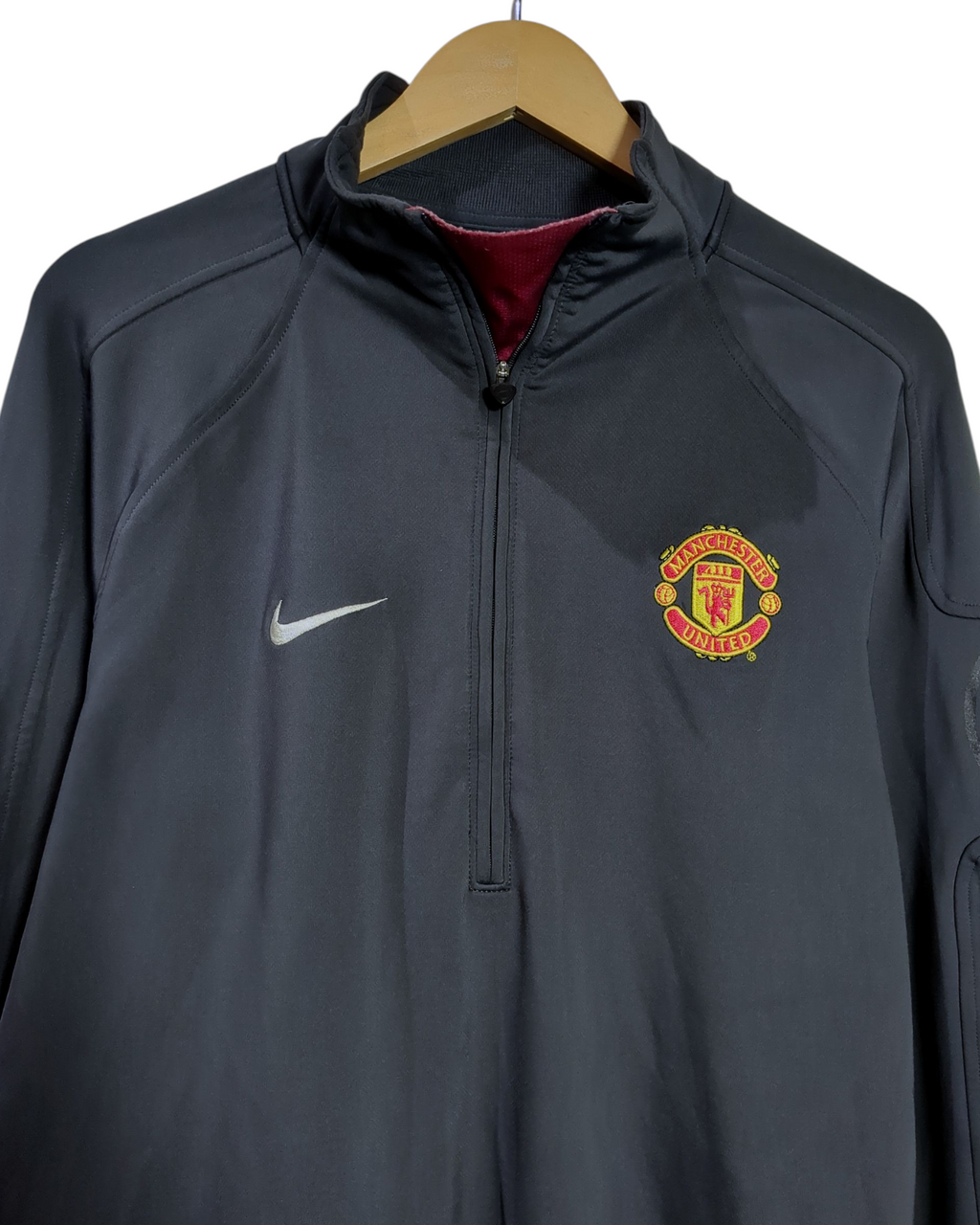 2005-06 Manchester United Nike 1/4 Zip Training Top - (L)