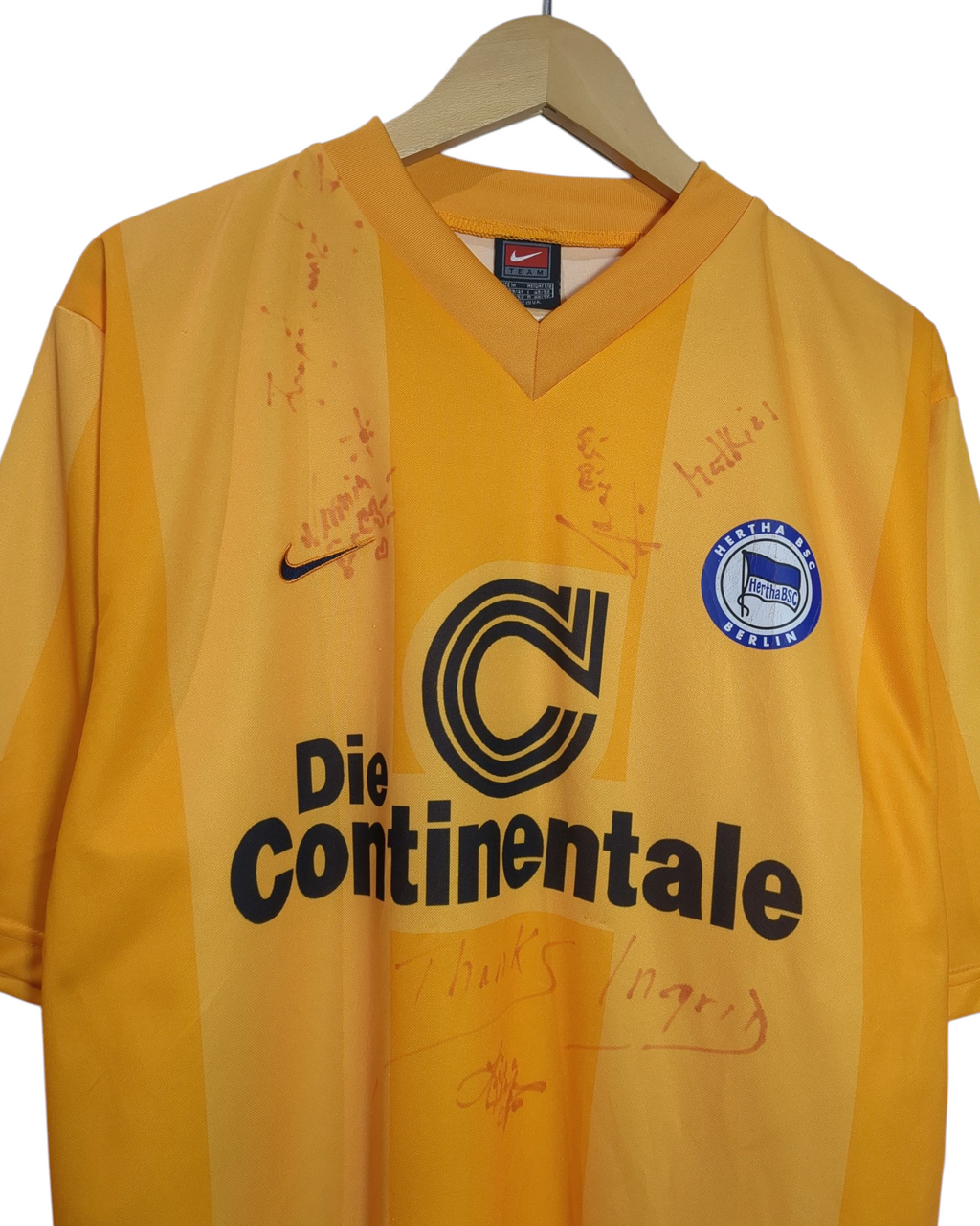 1999-00 Hertha Berlin Nike Signed Third Shirt - (L)