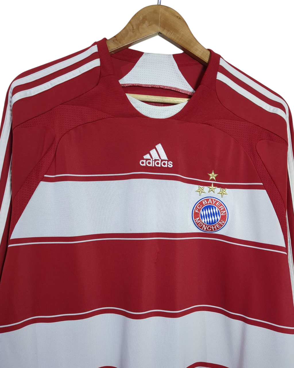 2007-08 Bayern Munich Adidas Player Issue Home L/S Shirt - (XL)