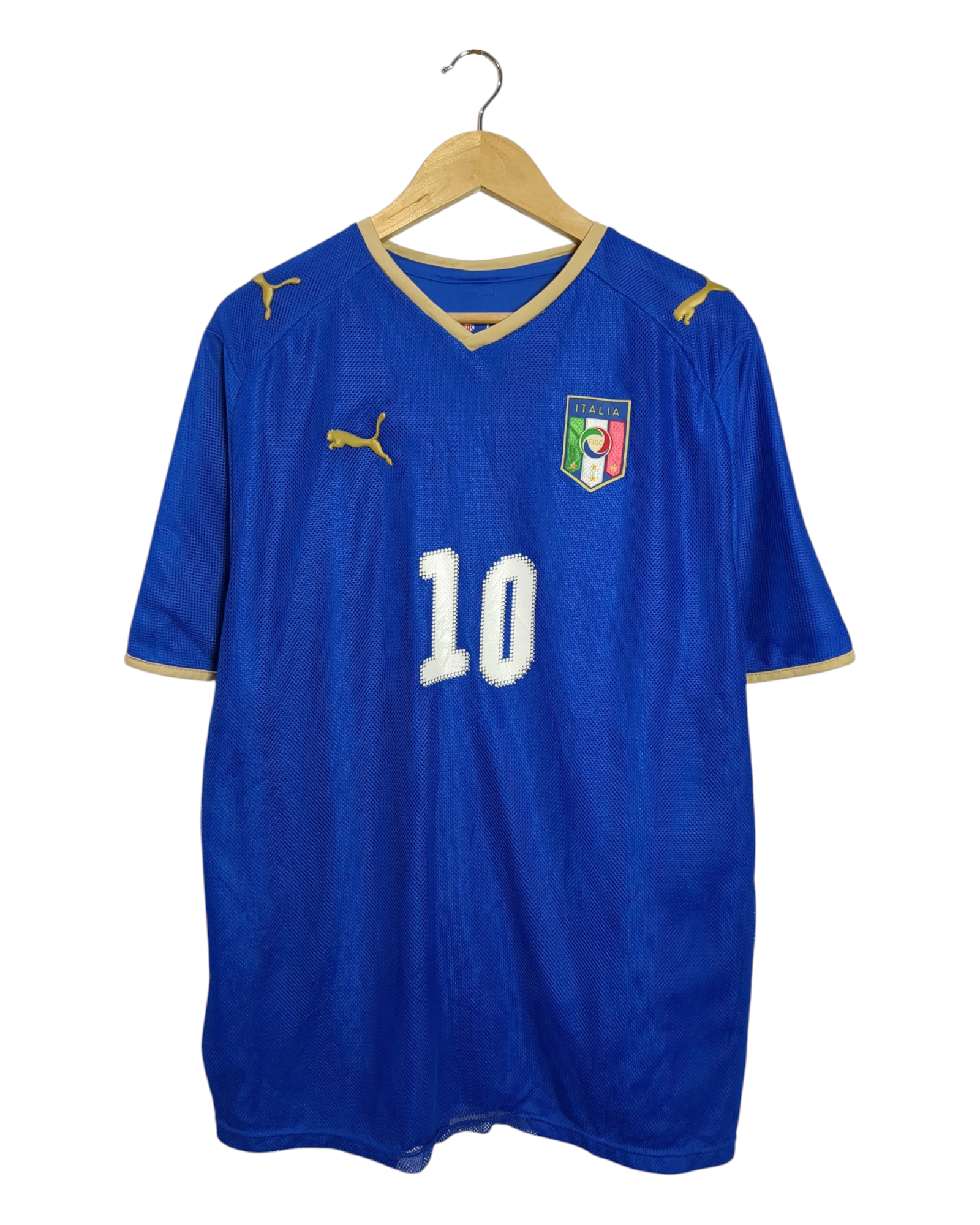 2008-09 Italy Puma Home Shirt #10 Totti - (L)