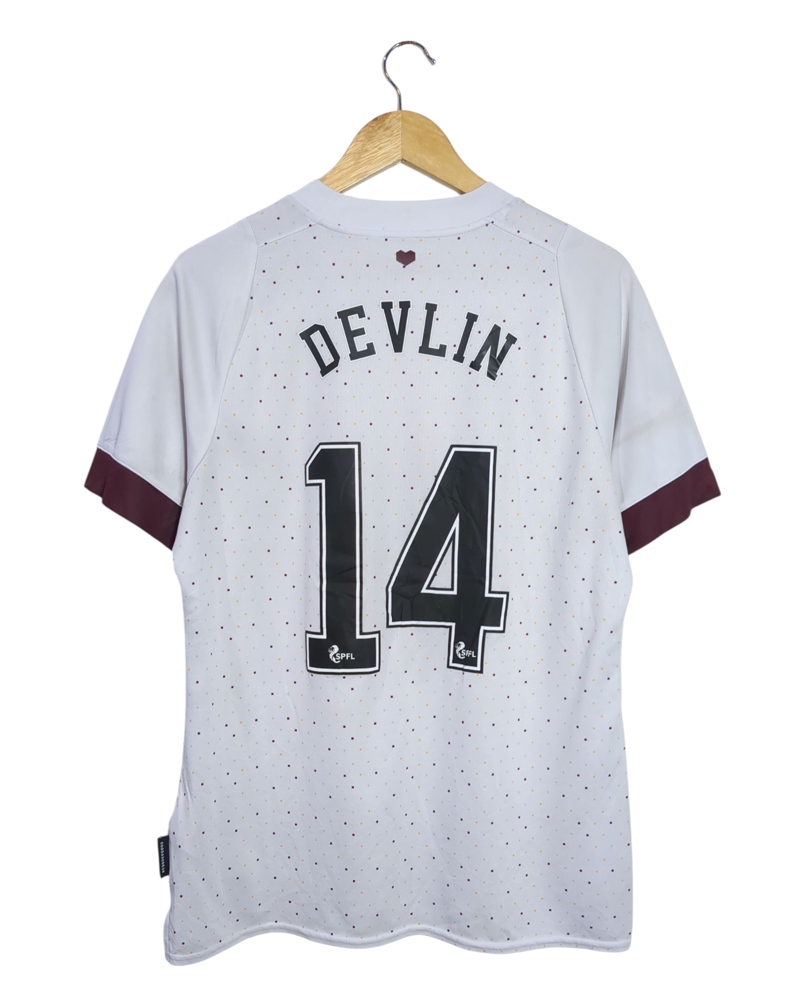 2022-23 Hearts Umbro Away Shirt #14 Devlin - (M)