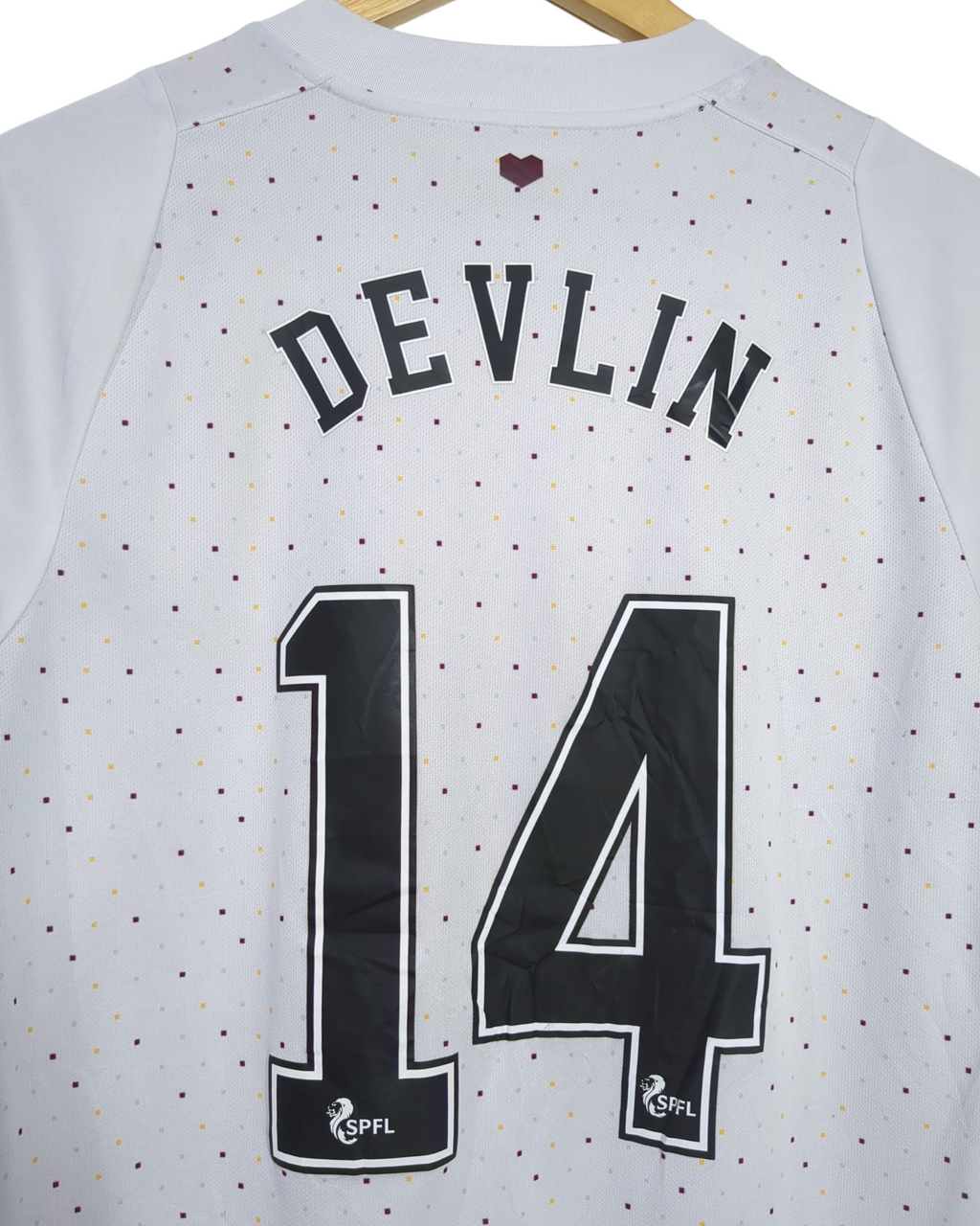 2022-23 Hearts Umbro Away Shirt #14 Devlin - (M)