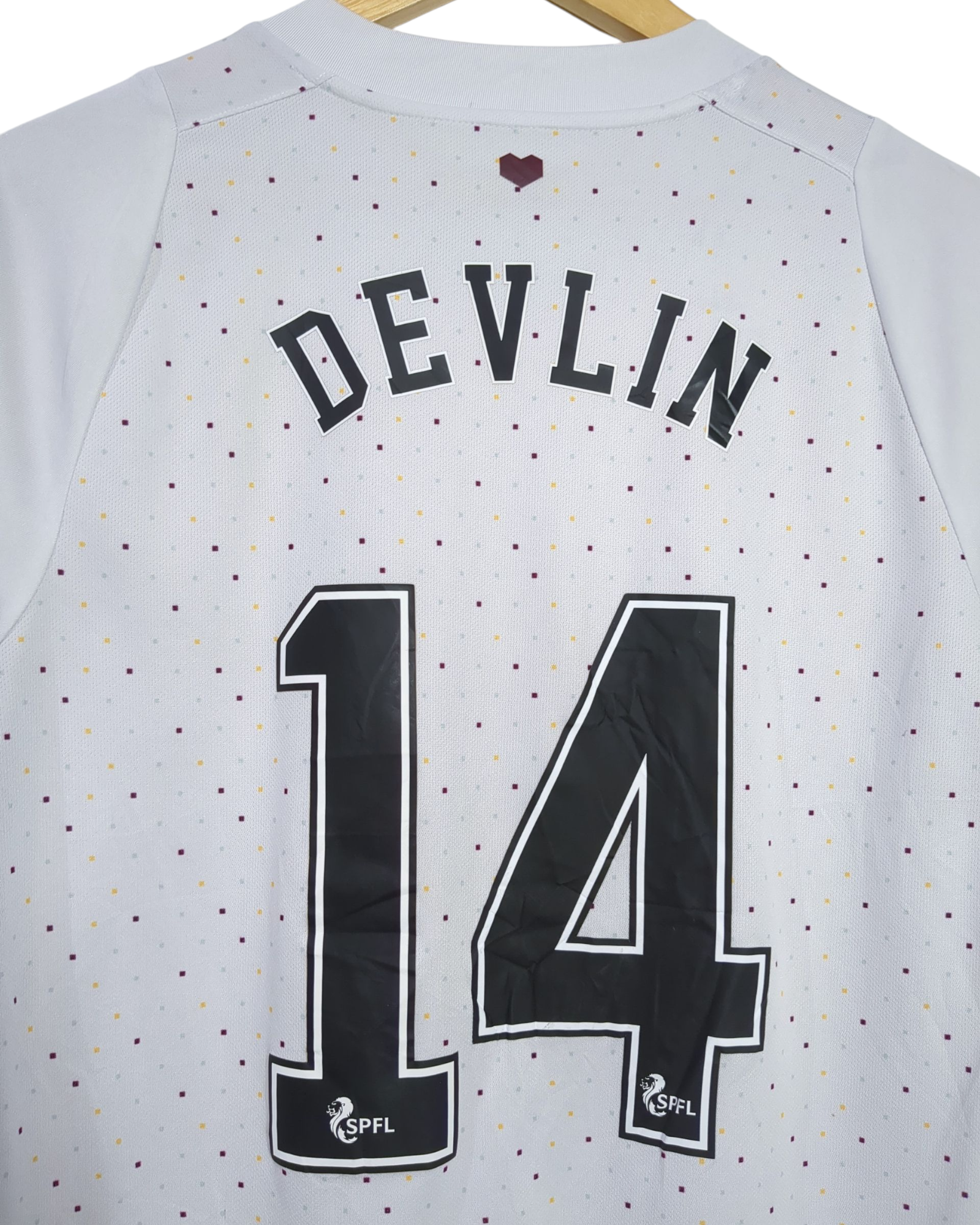 2022-23 Hearts Umbro Away Shirt #14 Devlin - (M)