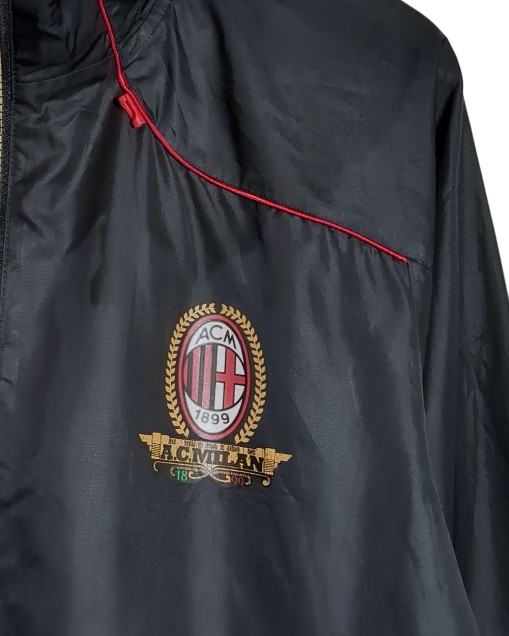 2010-11 AC Milan Adidas Hooded Rain Jacket - (XL)