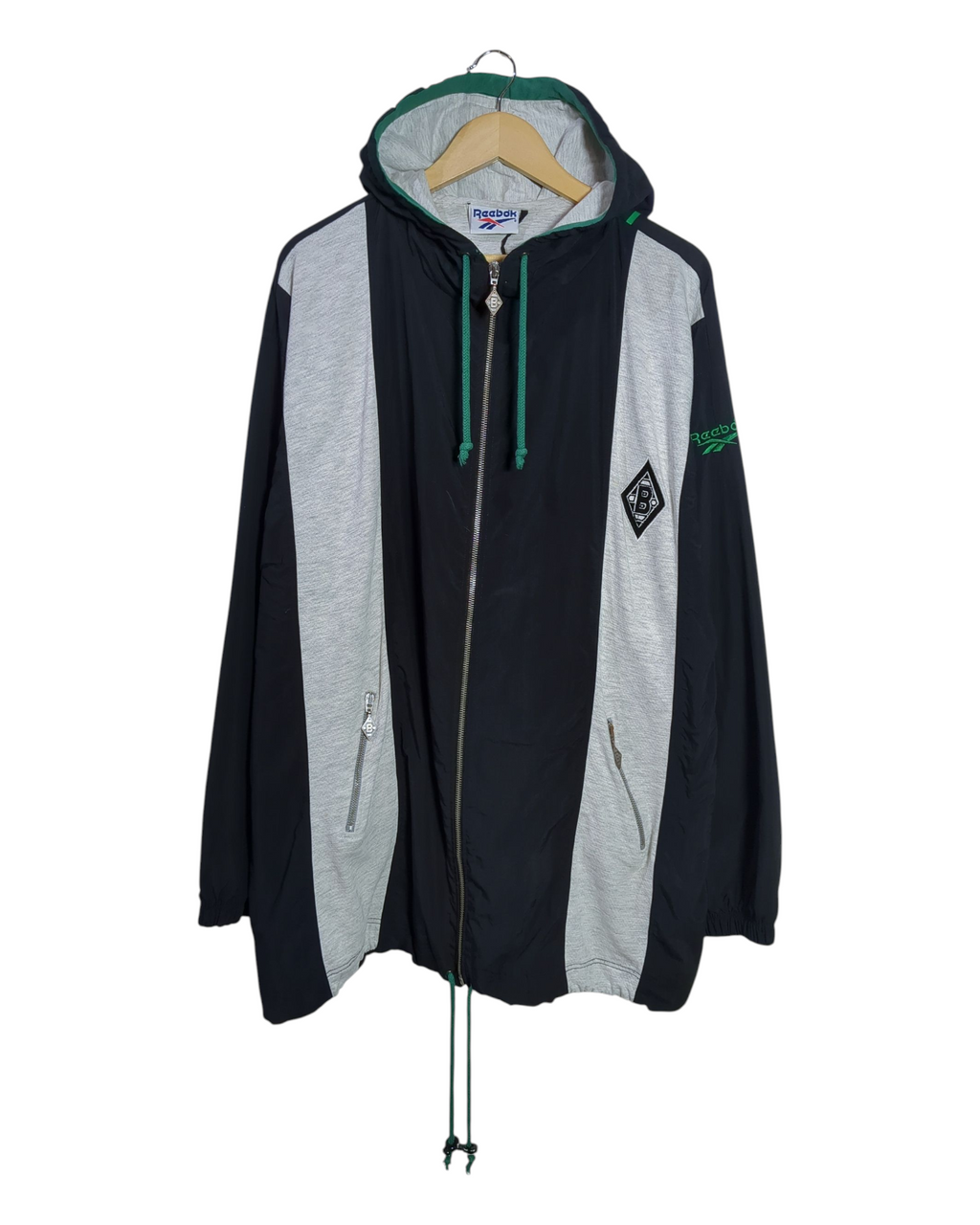 1995-96 Borussia Monchengladbach Reebok Hooded Track Jacket - (L)