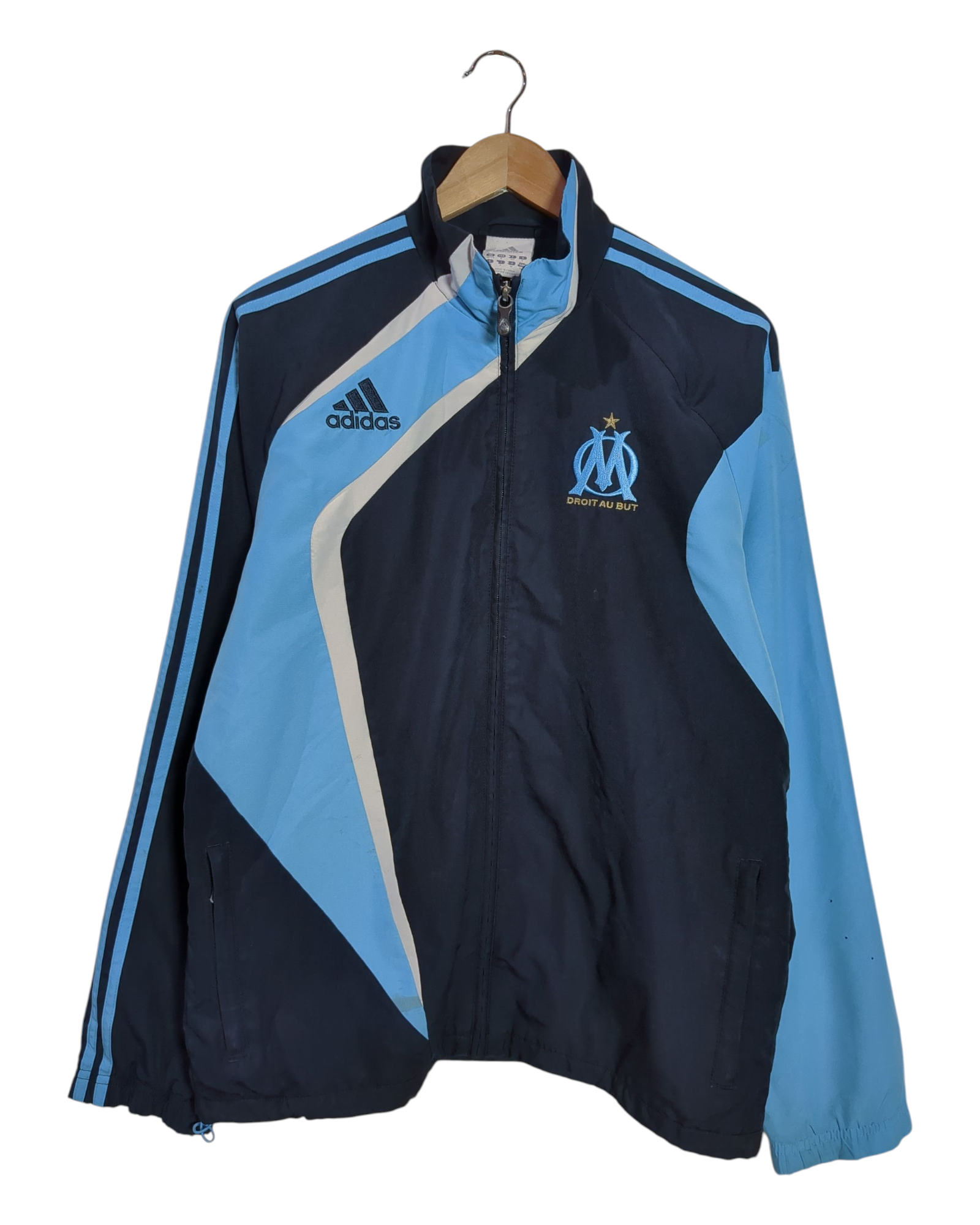 2009-10 Olympique Marseille Adidas Track Jacket - (L)