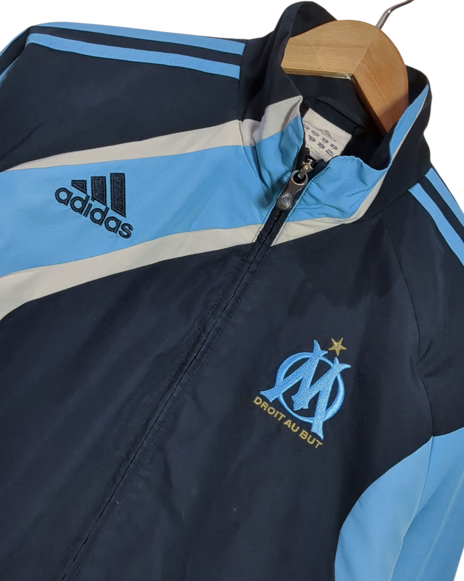 2009-10 Olympique Marseille Adidas Track Jacket - (L)