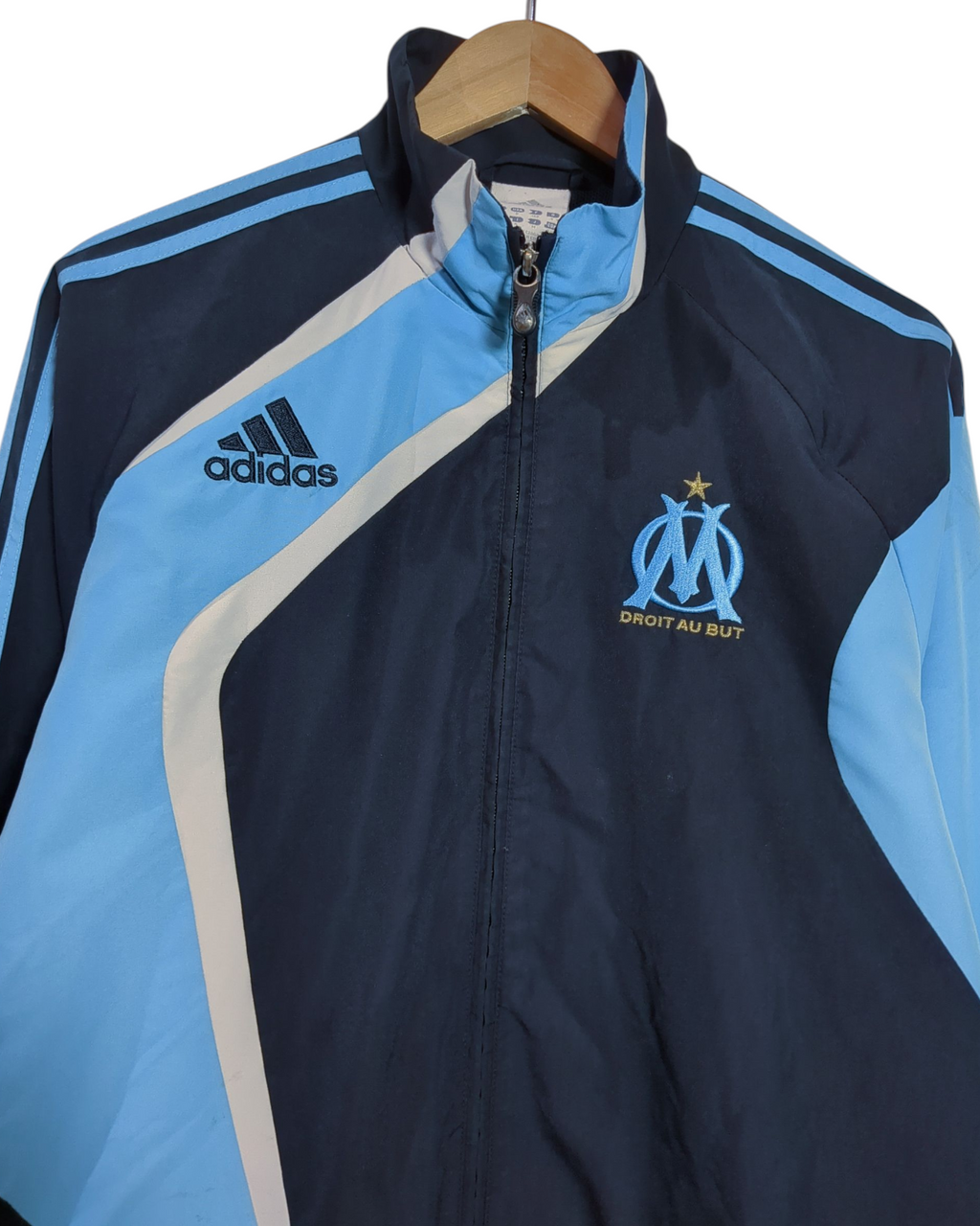 2009-10 Olympique Marseille Adidas Track Jacket - (L)