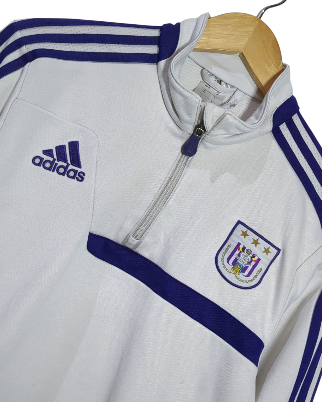 2013-14 Anderlecht Adidas 1/4 Zip Training Top - (M)