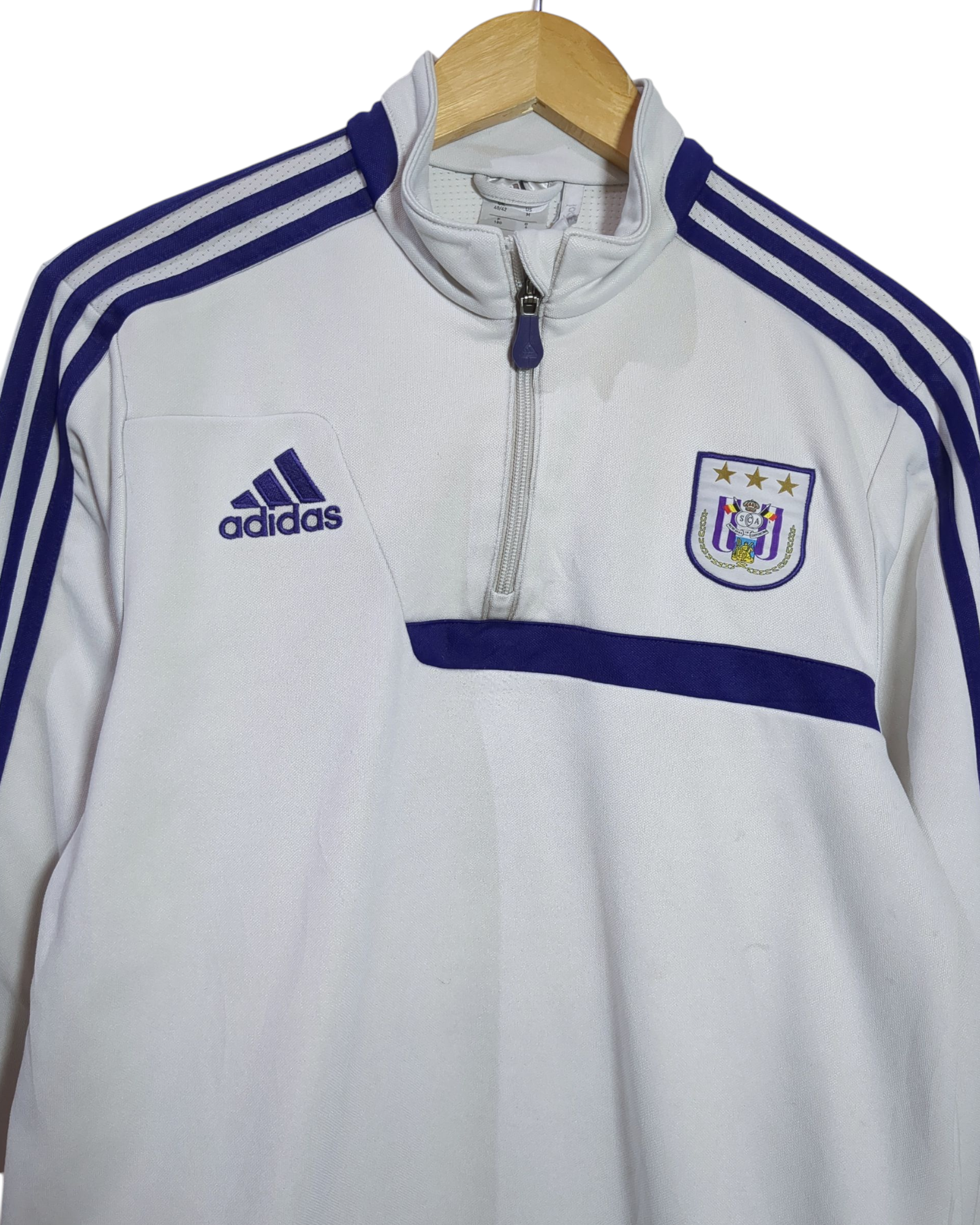2013-14 Anderlecht Adidas 1/4 Zip Training Top - (M)