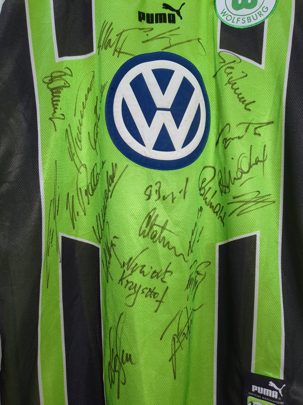 1998-99 Wolfsburg Puma Signed Home Shirt #21 - (XL)