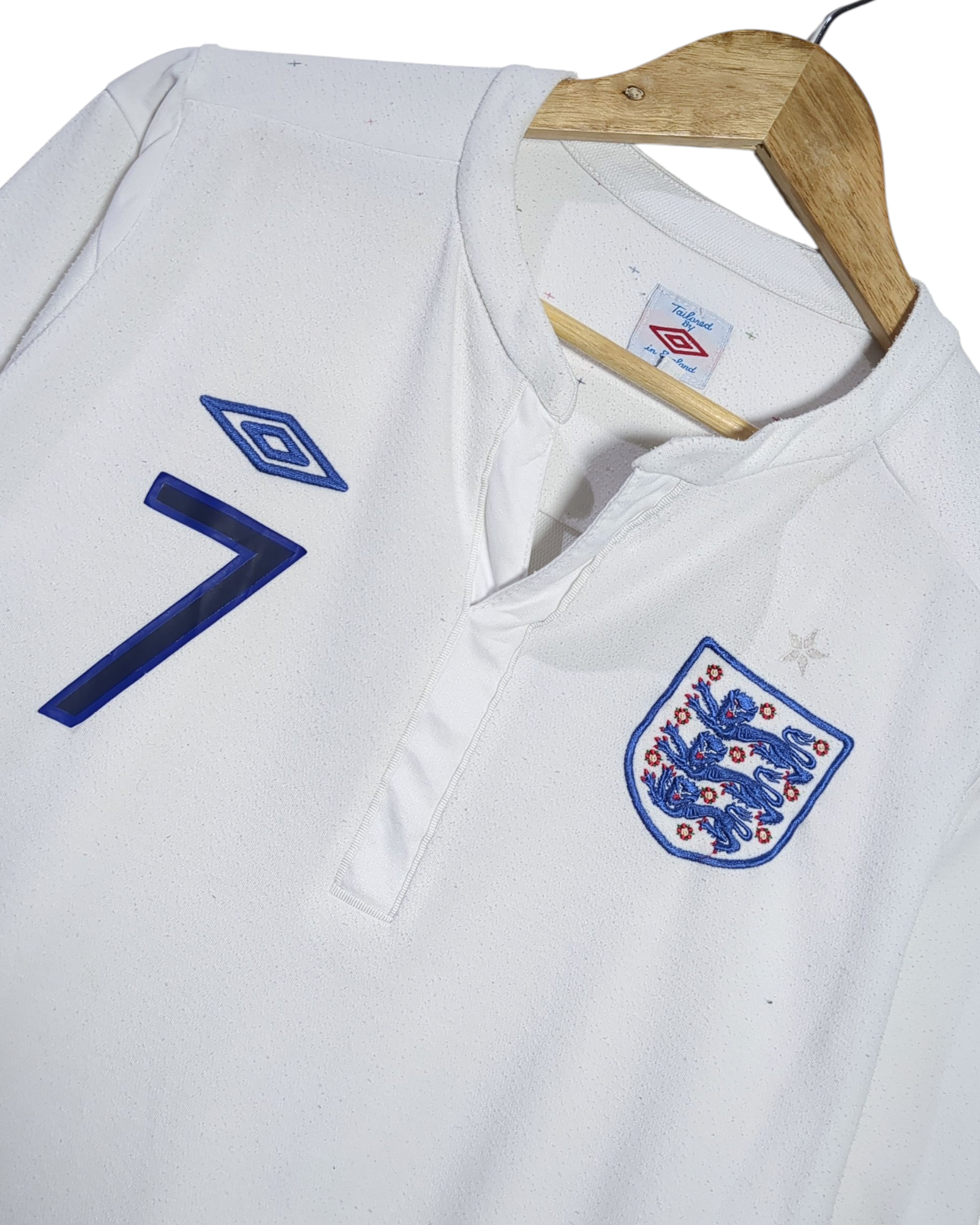 2010-11 England Umbro Home Shirt #7 Beckham - (L)
