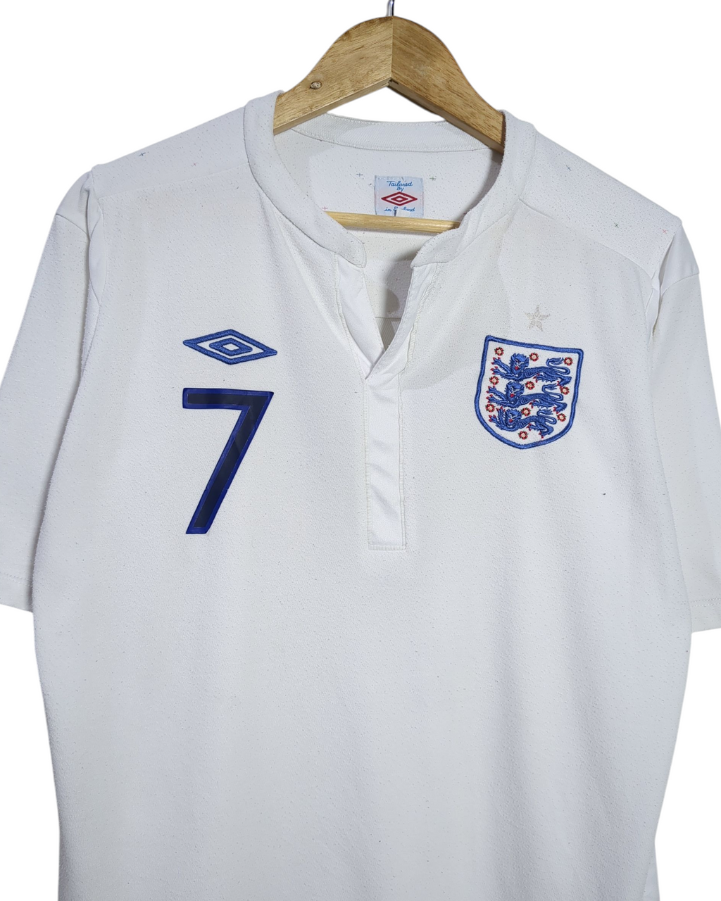 2010-11 England Umbro Home Shirt #7 Beckham - (L)