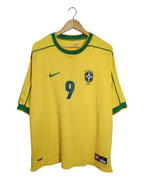 1998-00 Brazil Nike Home Shirt #9 Ronaldo - (L)