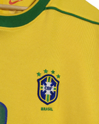 1998-00 Brazil Nike Home Shirt #9 Ronaldo - (L)