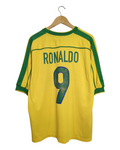 1998-00 Brazil Nike Home Shirt #9 Ronaldo - (L)