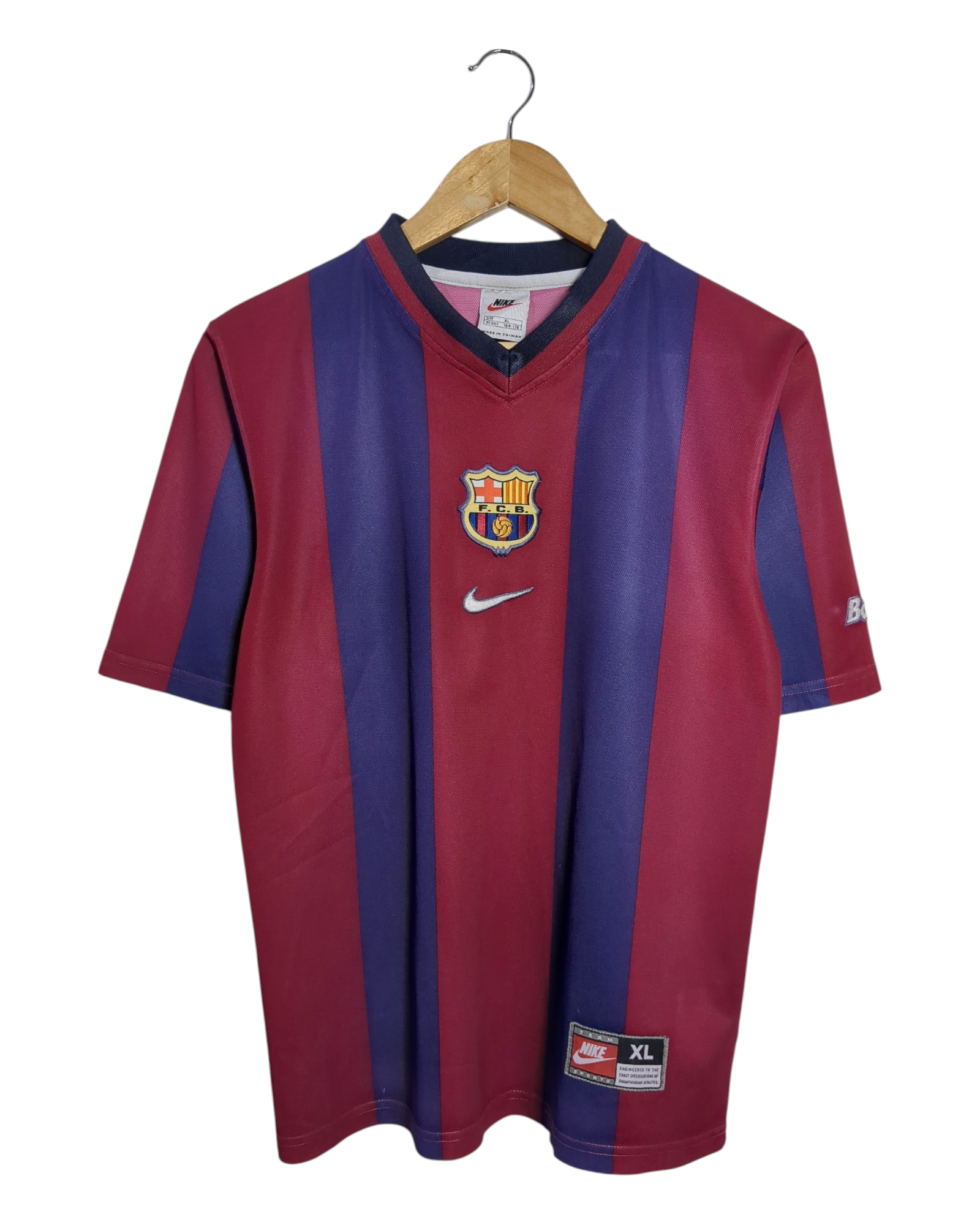 1998-00 Barcelona Nike Basic Home Shirt - (XL.Boys)
