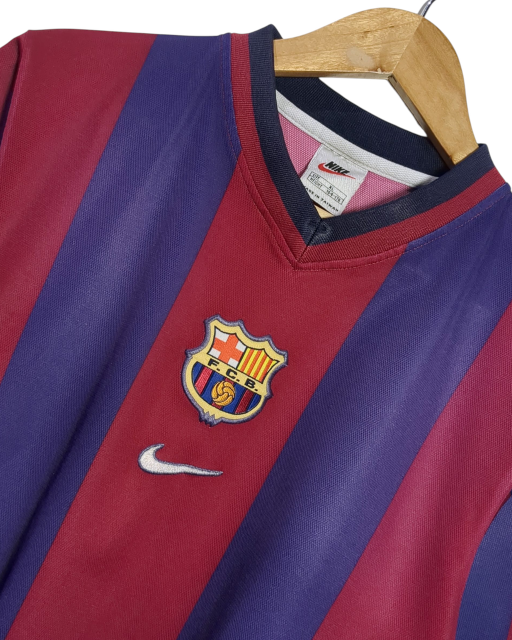 1998-00 Barcelona Nike Basic Home Shirt - (XL.Boys)