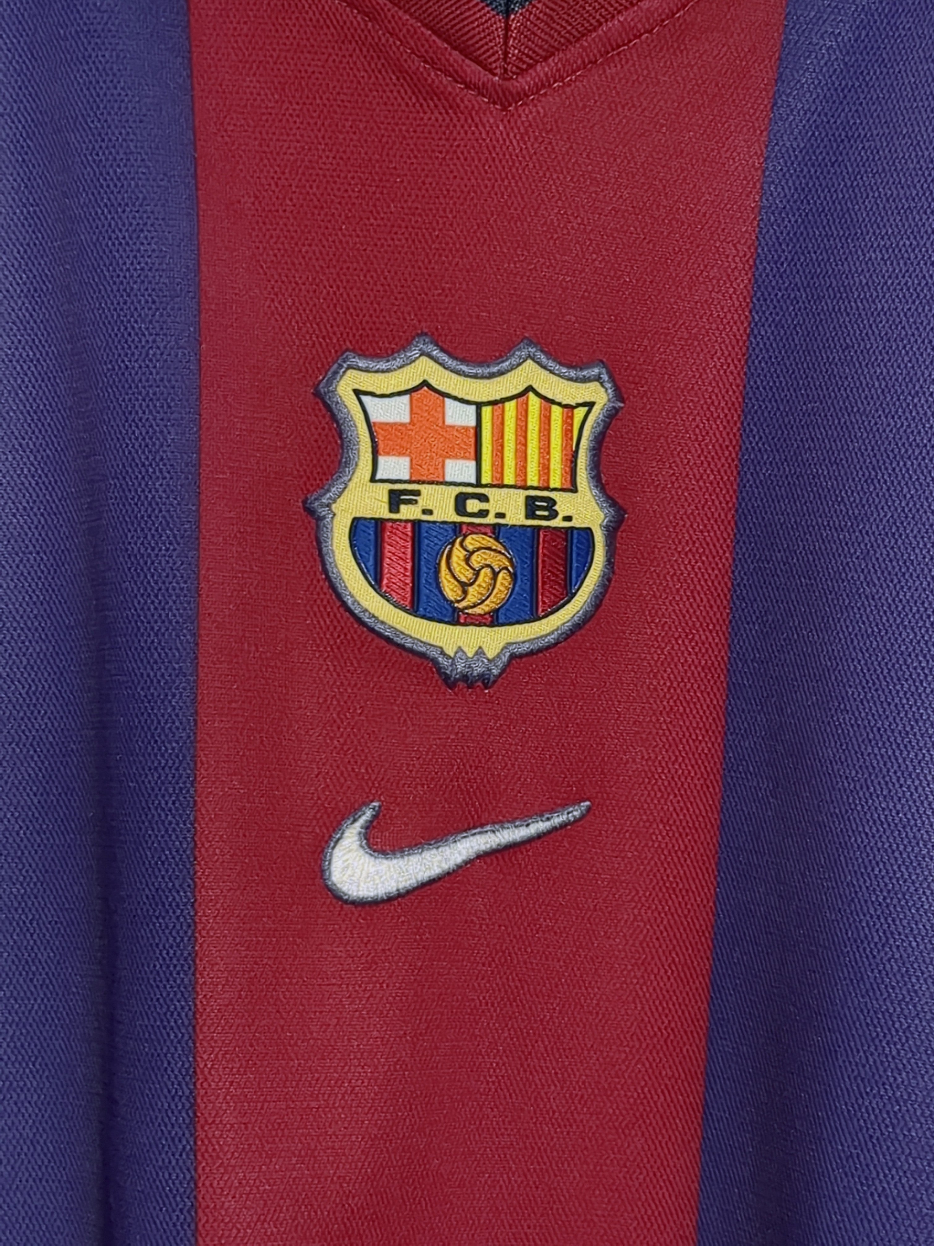 1998-00 Barcelona Nike Basic Home Shirt - (XL.Boys)