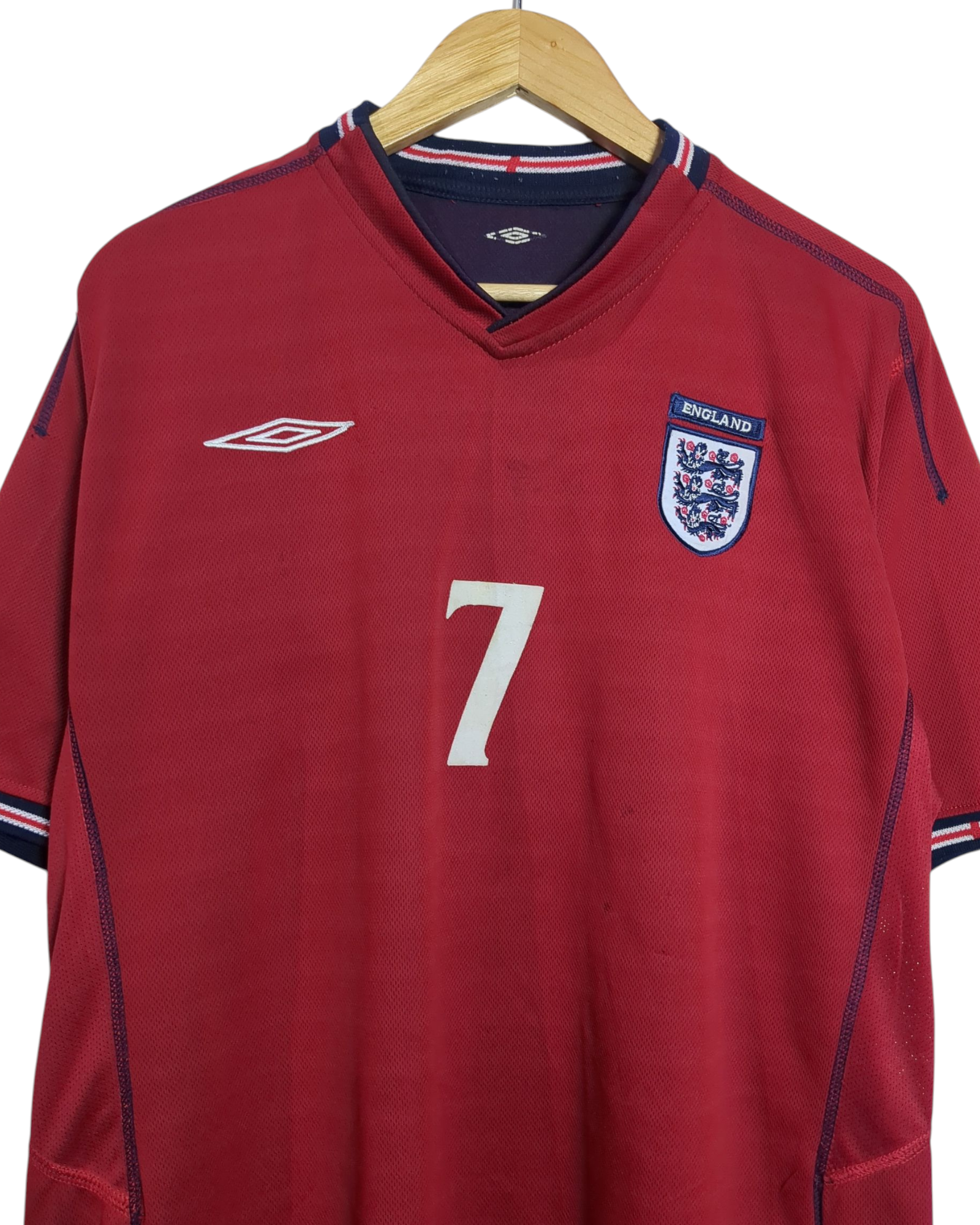 2002-04 England Umbro Reversible Away Shirt #7 Beckham - (XL)