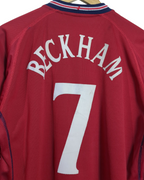 2002-04 England Umbro Reversible Away Shirt #7 Beckham - (XL)