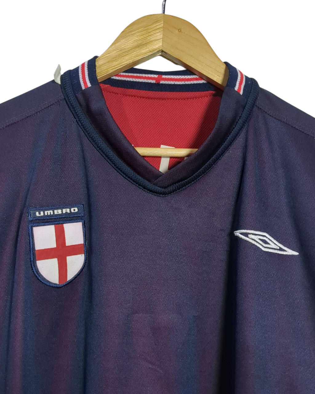 2002-04 England Umbro Reversible Away Shirt #7 Beckham - (XL)