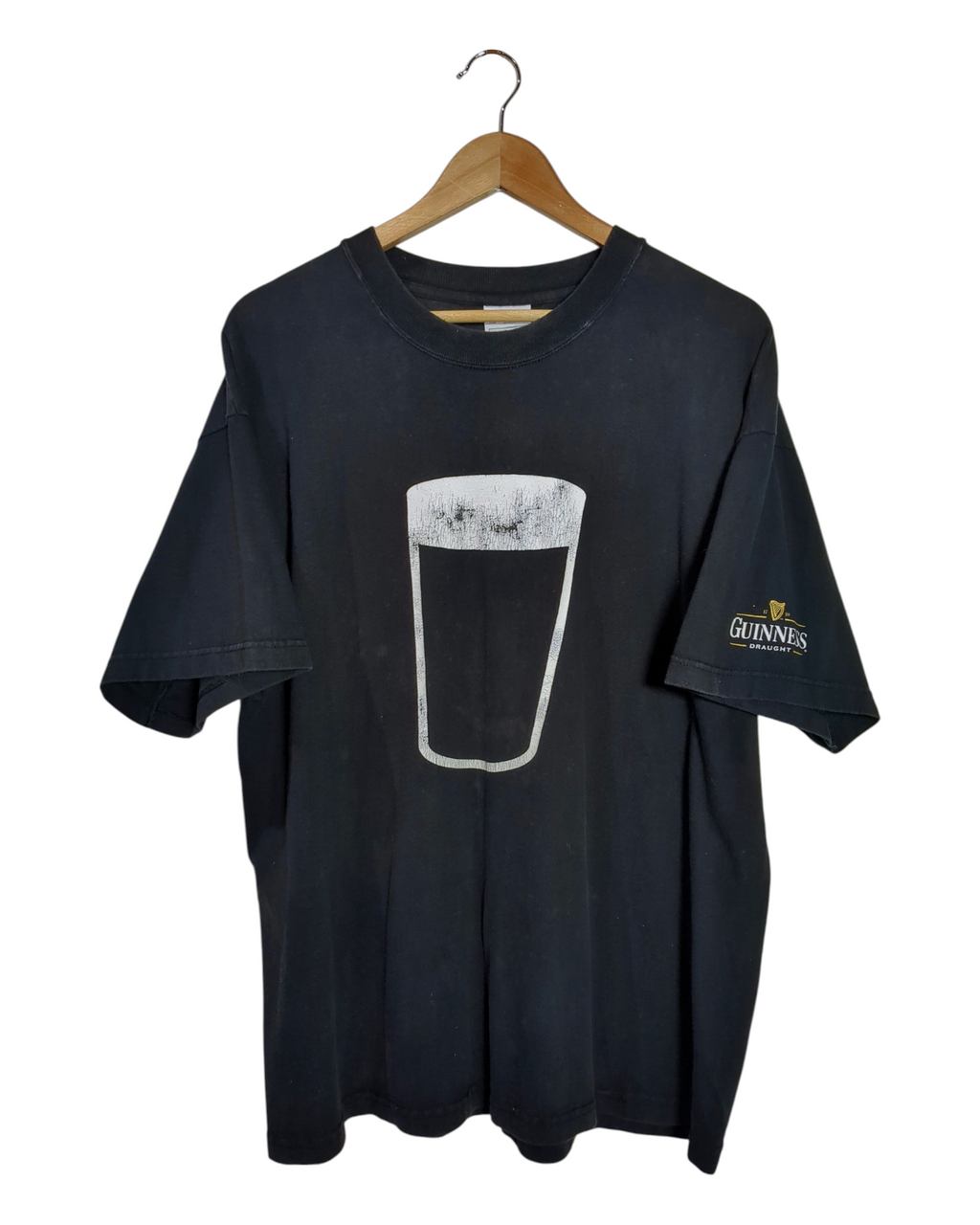Screen Stars 90s Guinness Spell Out Logo Tee - (L)