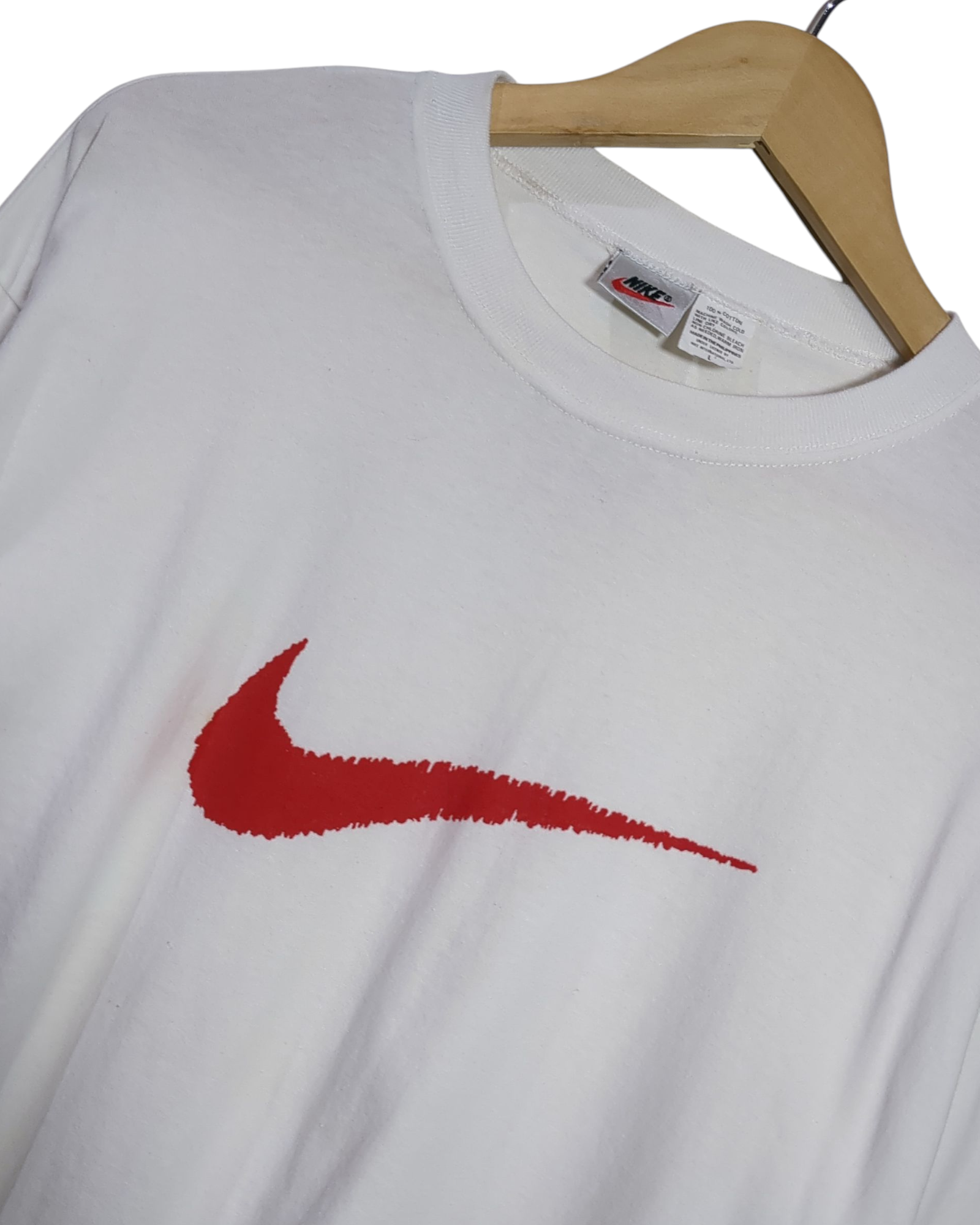 Nike 90s Big Logo Swoosh Tee - (L)