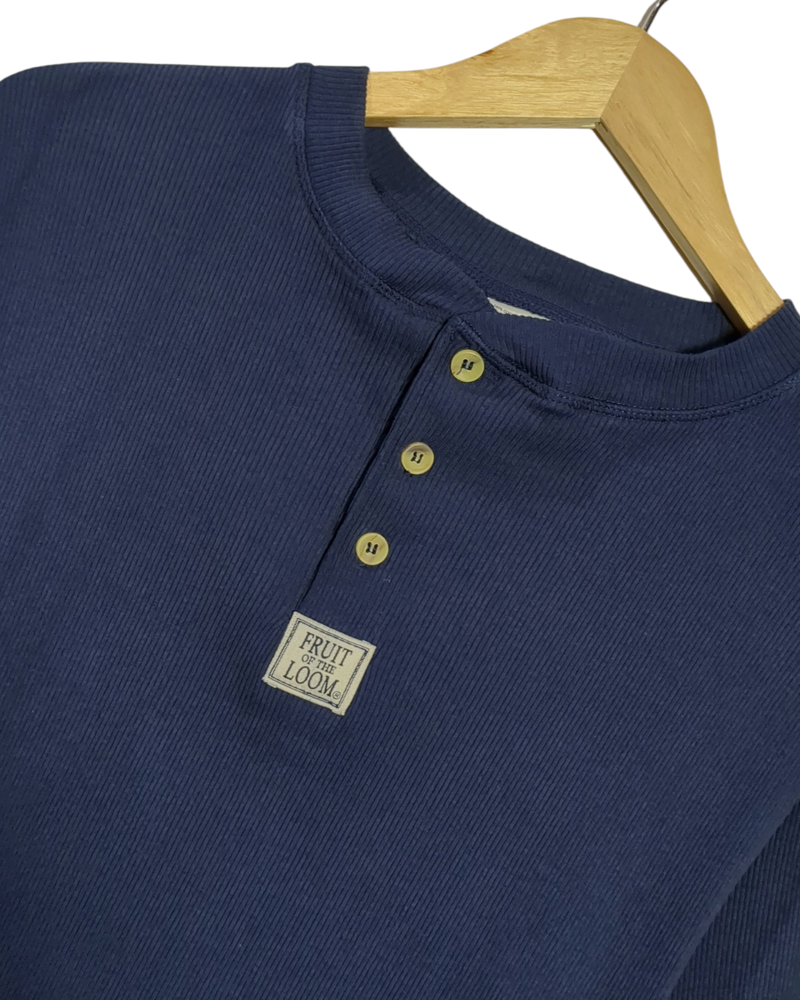 Fruit Of The Loom 90s Henley Tee - (S)