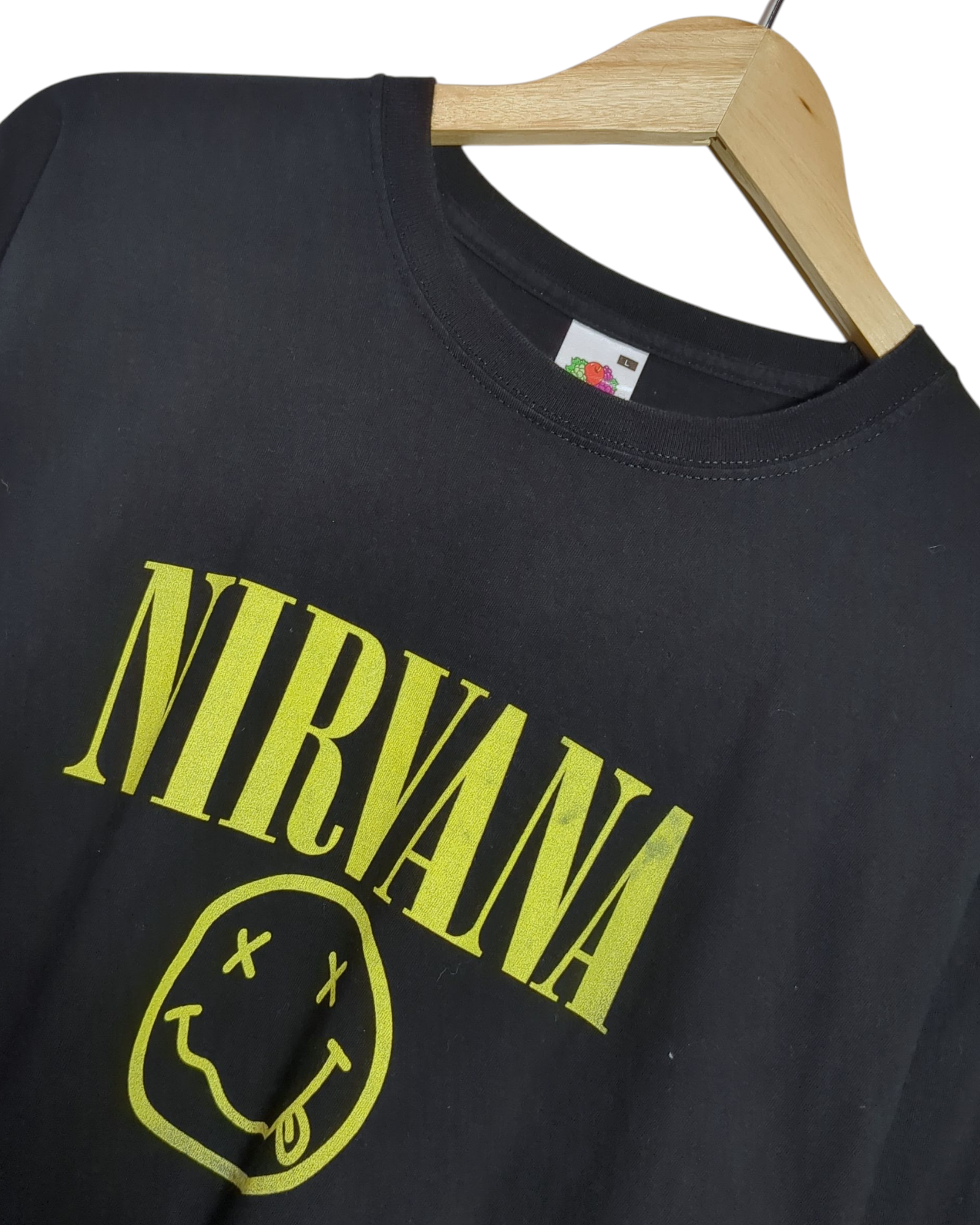 Fruit Of The Loom Nirvana Happy Face Tee - (M)