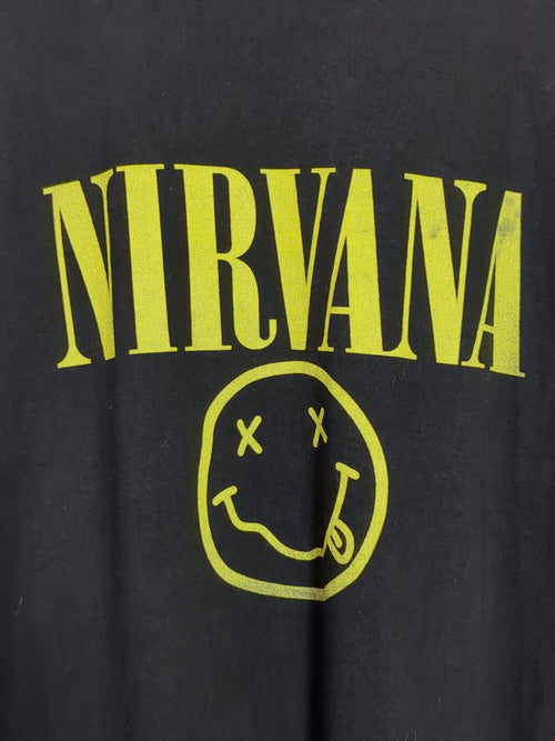Fruit Of The Loom Nirvana Happy Face Tee - (M)