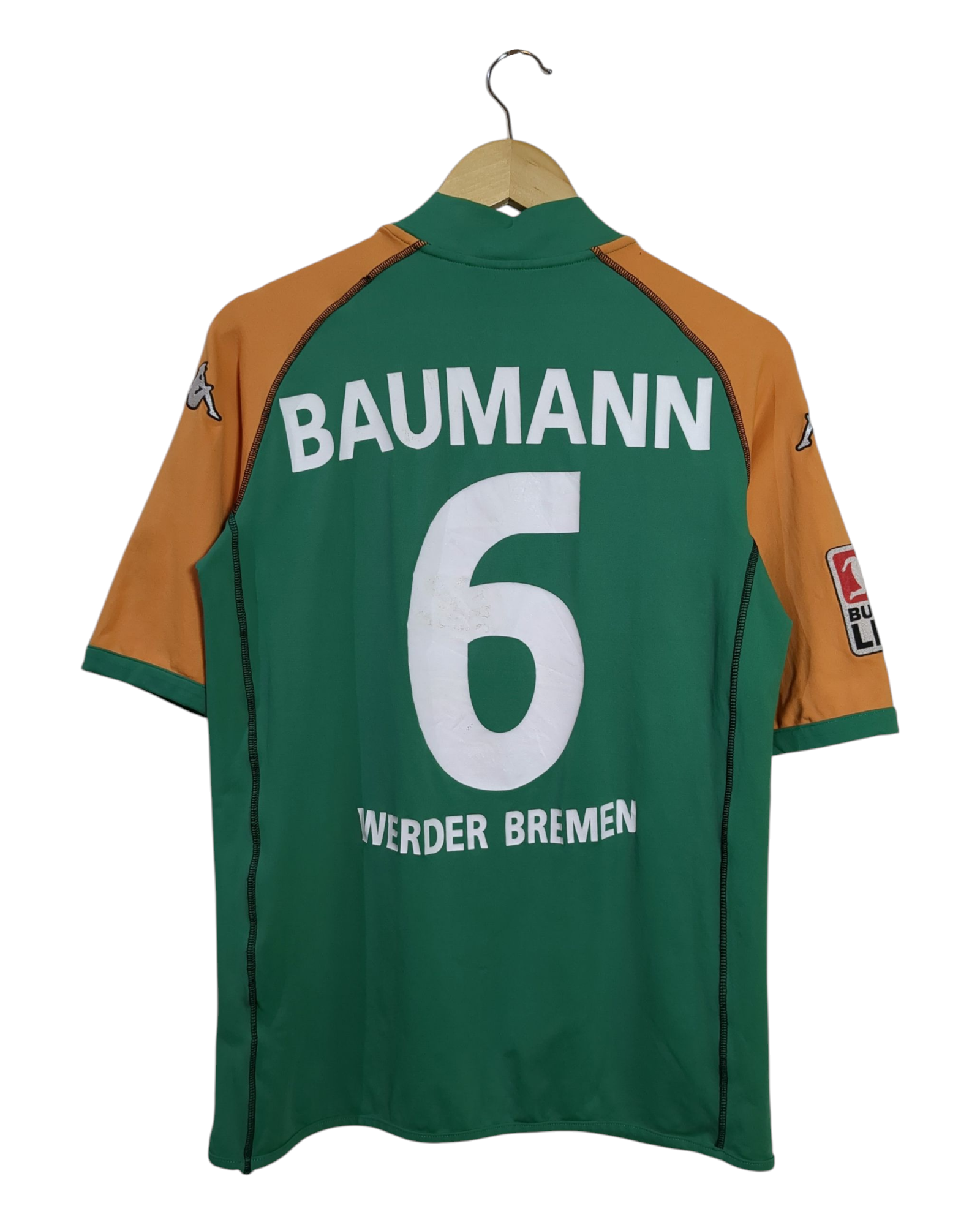 2003-04 Werder Bremen Kappa Home Shirt #6 Baumann - (XL.Boys)