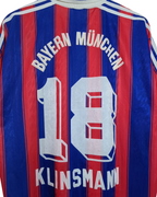 1995-97 Bayern Munich Adidas Home Shirt #18 Klinsmann - (XL)