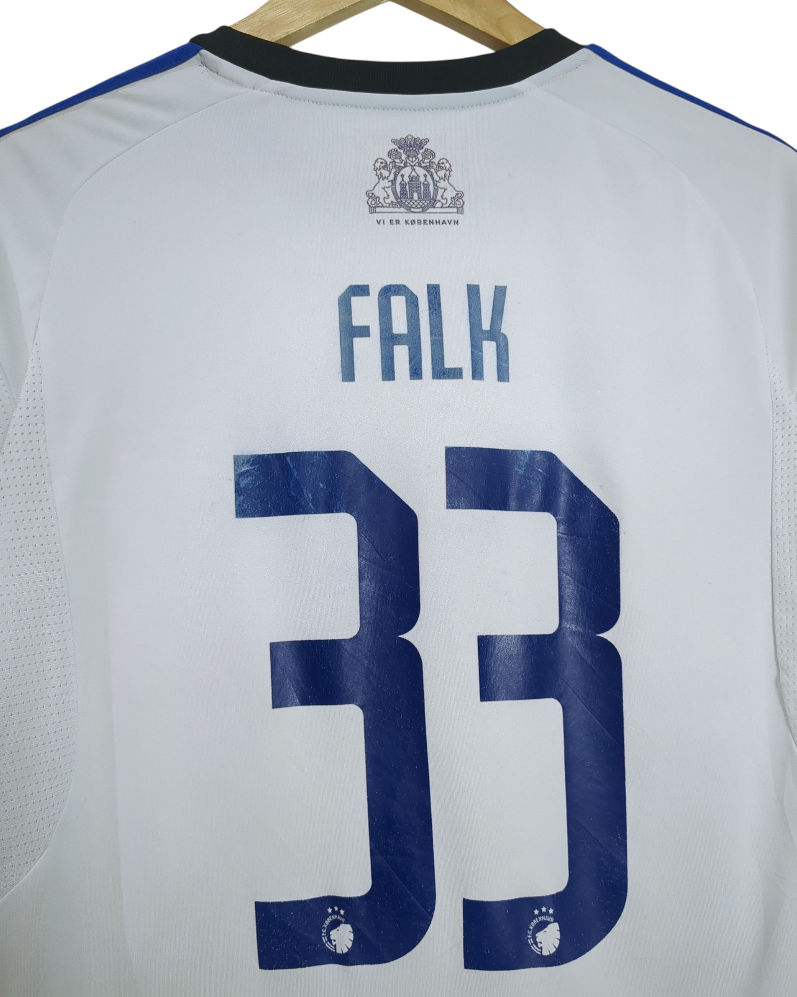 2023-24 FC Copenhagen Adidas Home Shirt #33 Falk - (M)