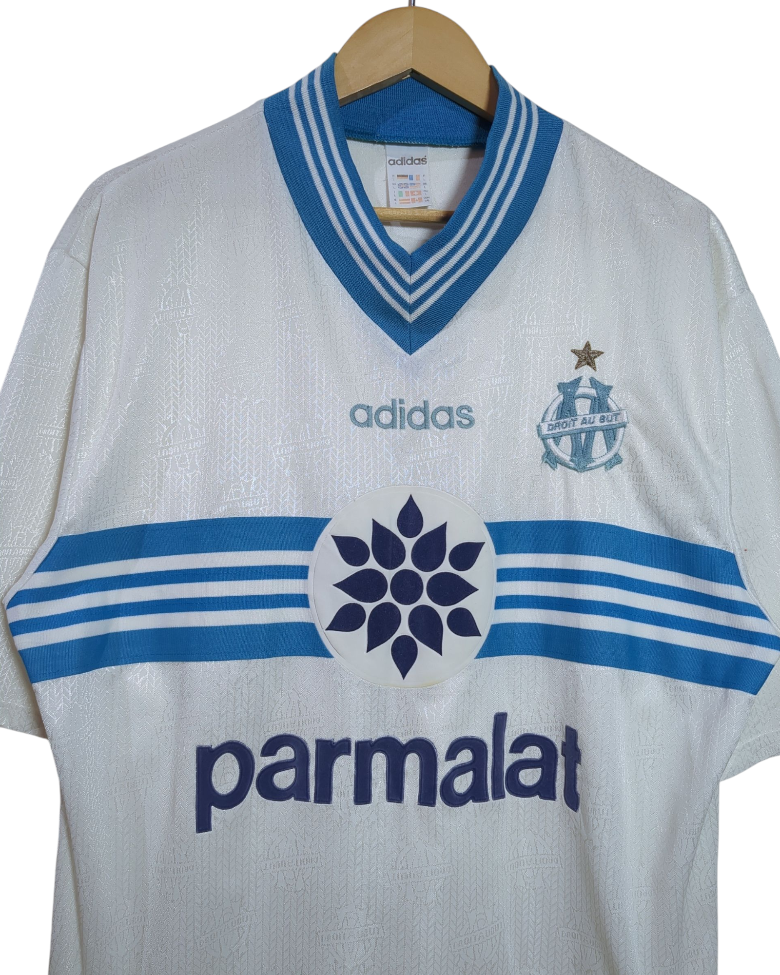 1996-98 Olympique Marseille Adidas Home Shirt - (L)
