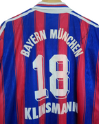 1995-97 Bayern Munich Adidas Home Shirt #18 Klinsmann - (XL)