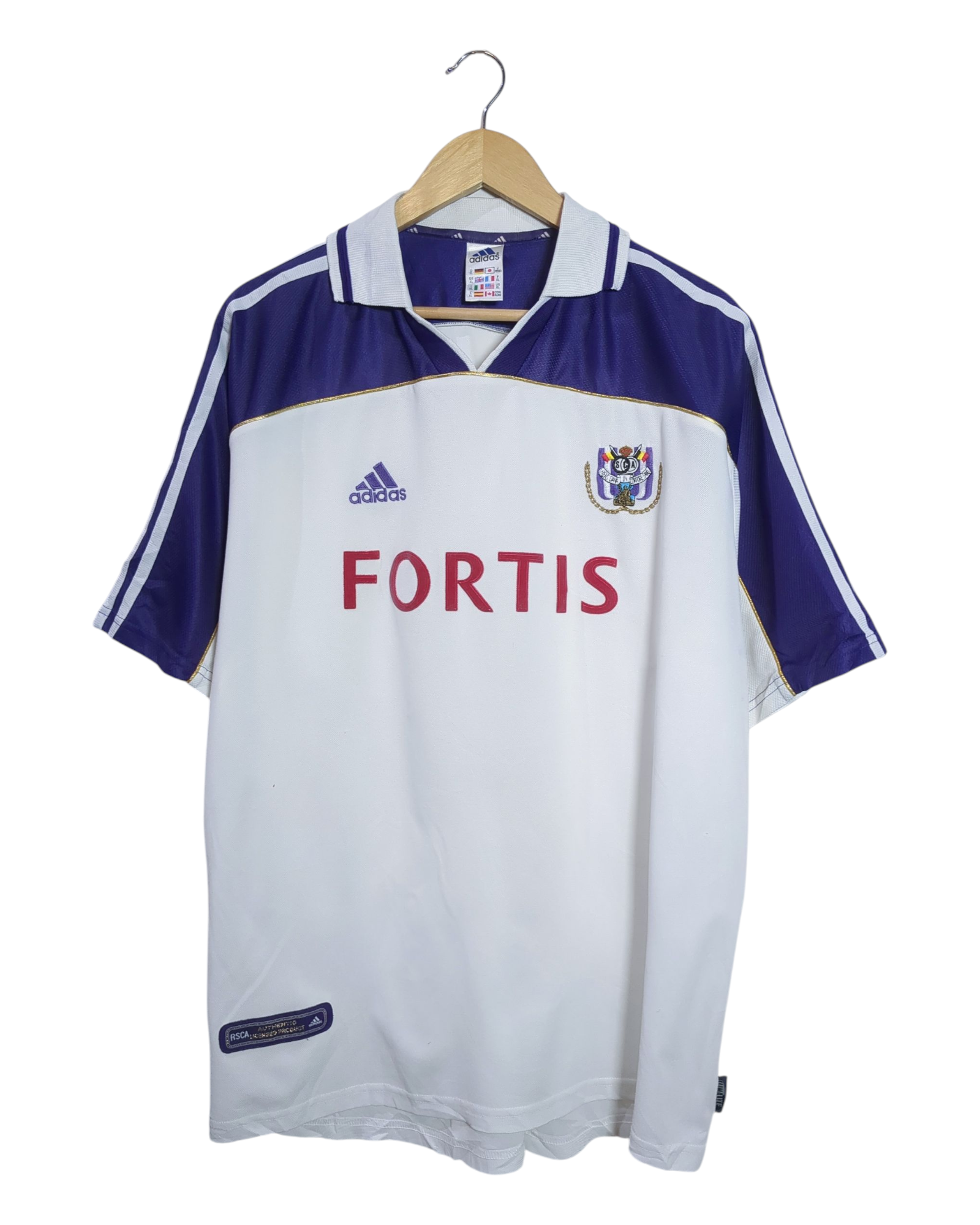 2000-01 Anderlecht Adidas Home Shirt - (XL)