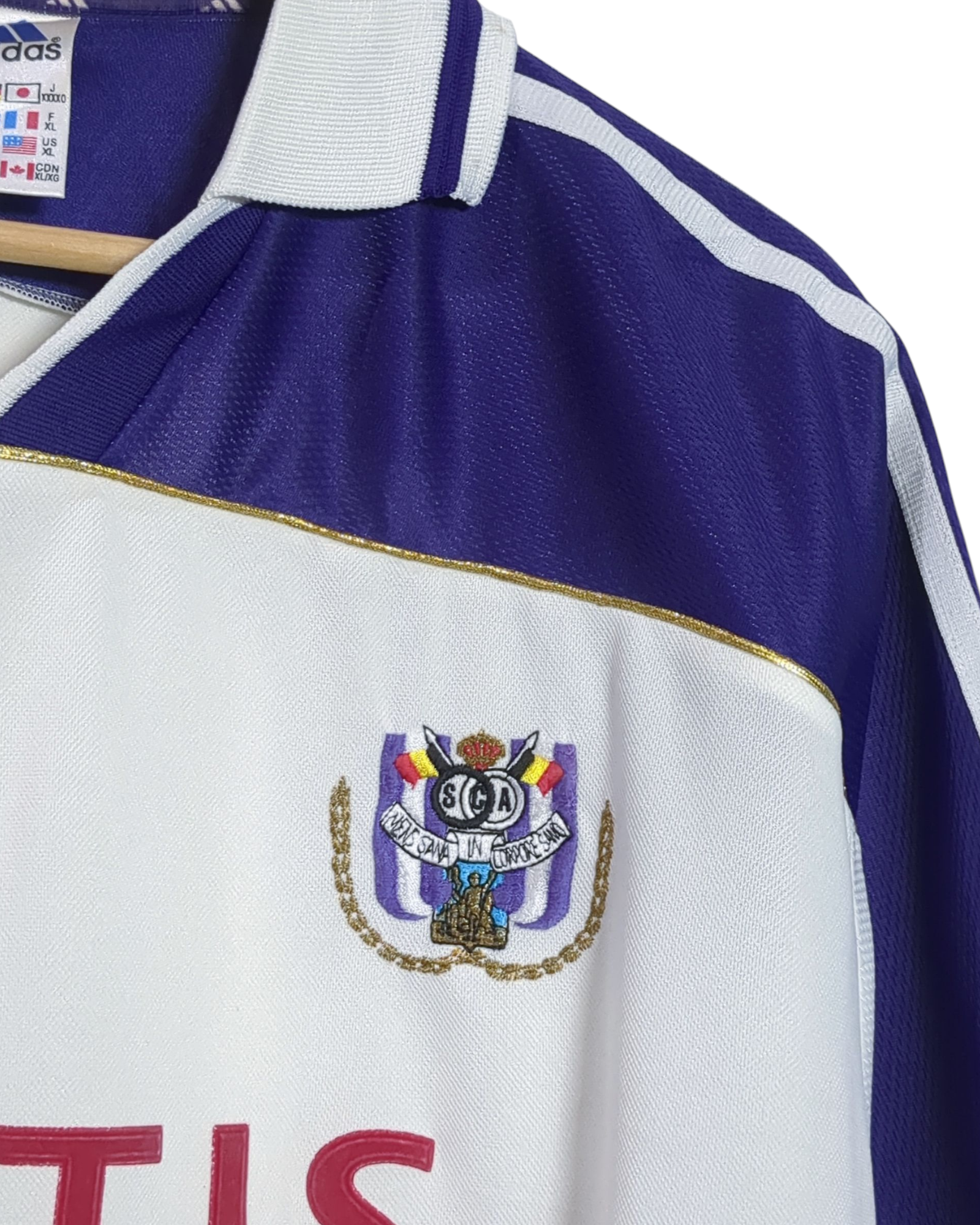 2000-01 Anderlecht Adidas Home Shirt - (XL)