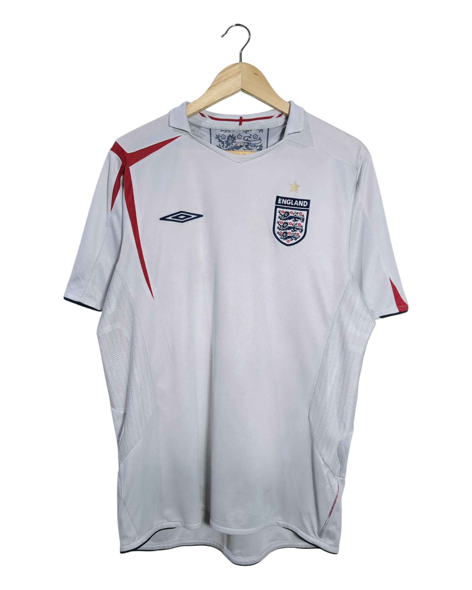 2005-07 England Umbro Home Shirt - (L)