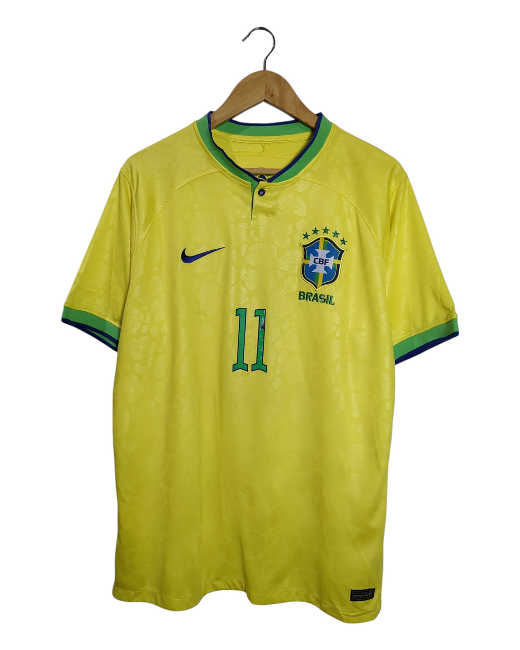 2022-23 Brazil Nike Home Shirt #11 - (L)