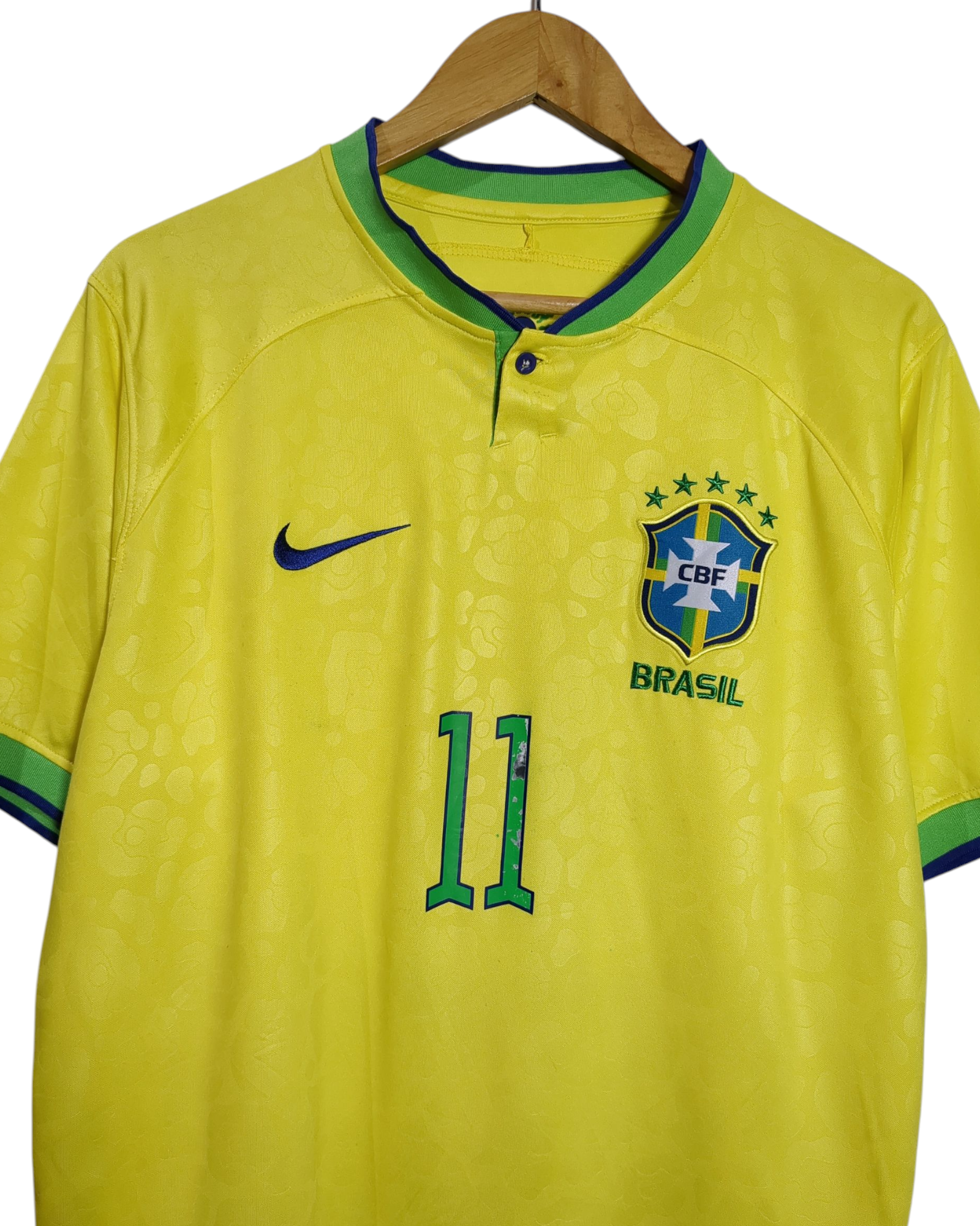 2022-23 Brazil Nike Home Shirt #11 - (L)