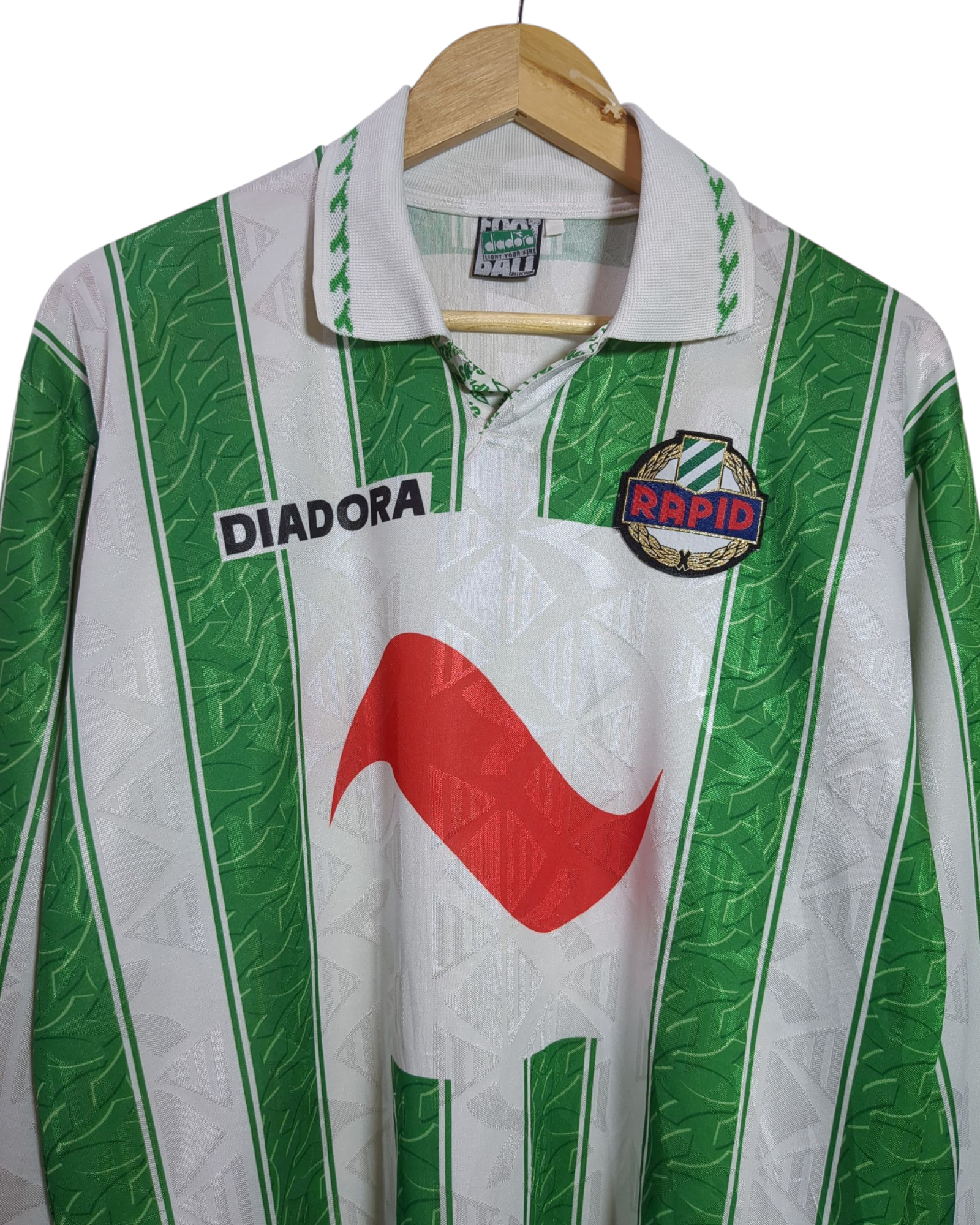 1996-98 Rapid Wien Diadora Home L/S Shirt - (L)