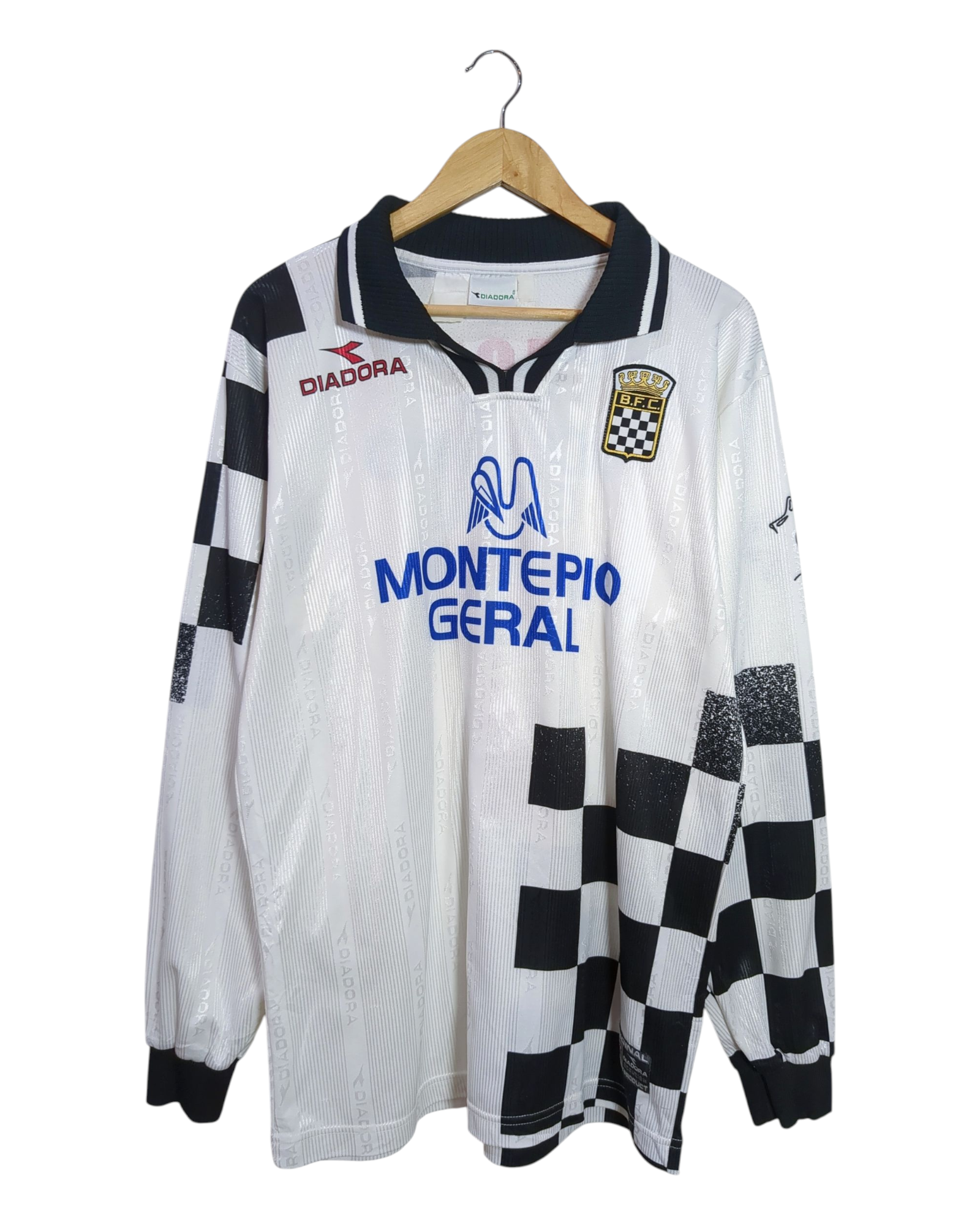1998-99 Boavista Diadora Away L/S Shirt #7 - (XL)