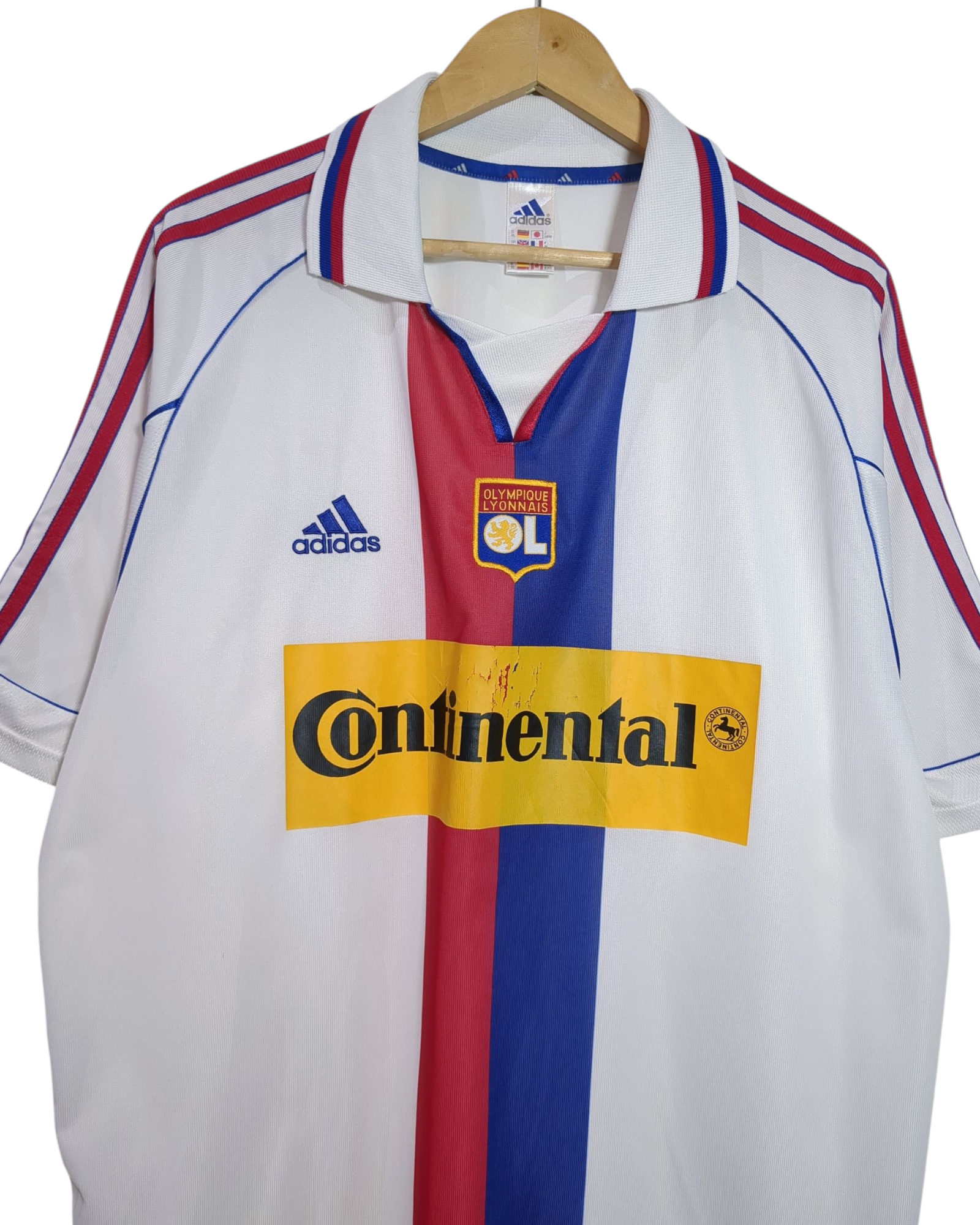 2000-01 Olympique Lyonnais Adidas Home Shirt - (XL)
