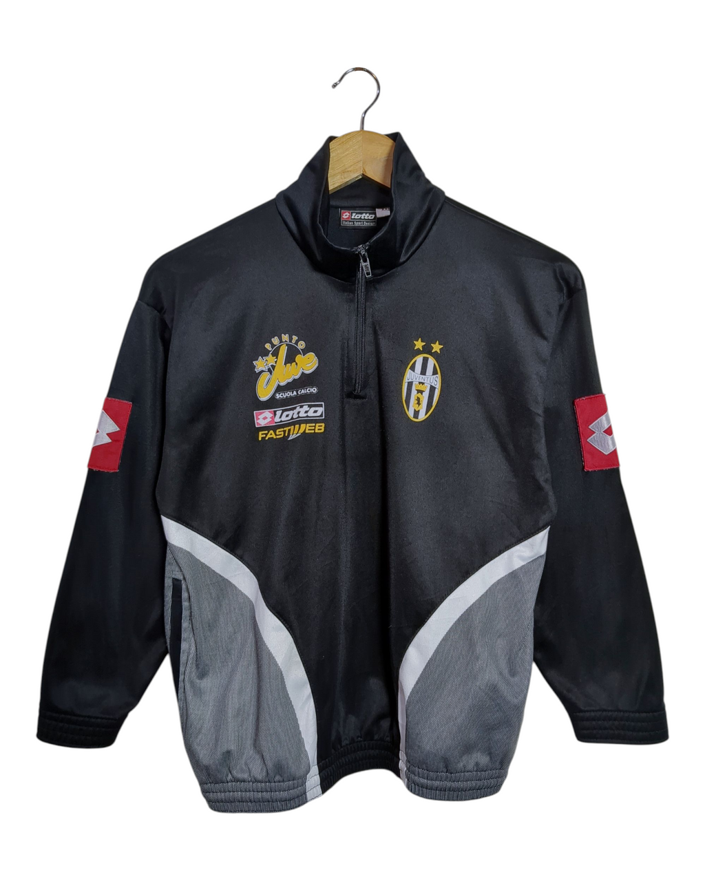 2001-02 Juventus Lotto Scuola Calcio 1/4 Zip Drill Top - (XL.Boys)